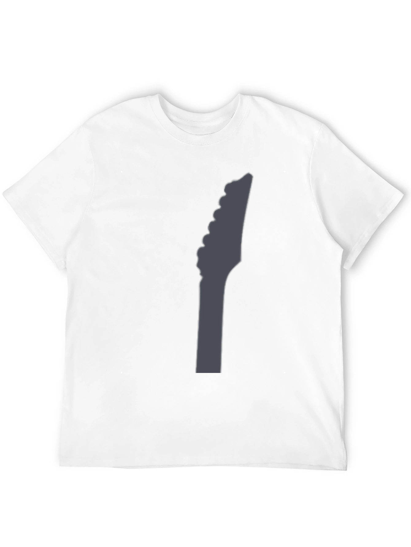 Black Guitar Headstock Graphic Black T-Shirt view 12