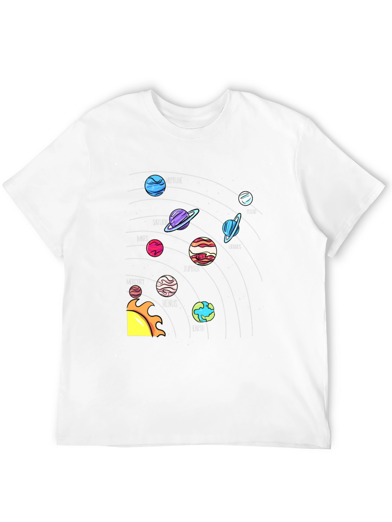 Black Planets Graphic Tee - Black Crew Neck T-Shirt view 12