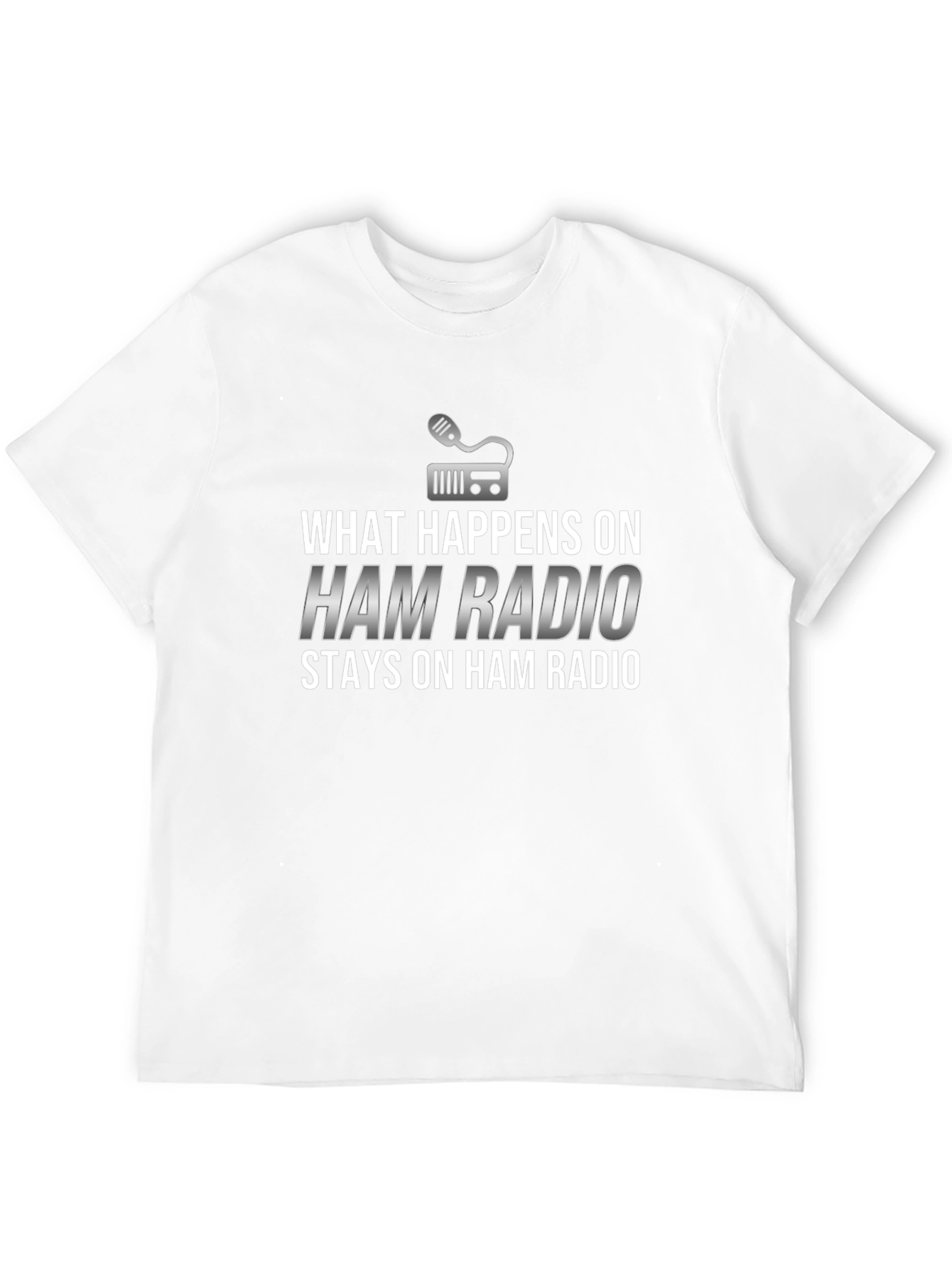 Black Ham Radio Graphic T-Shirt - What Happens Stays view 12
