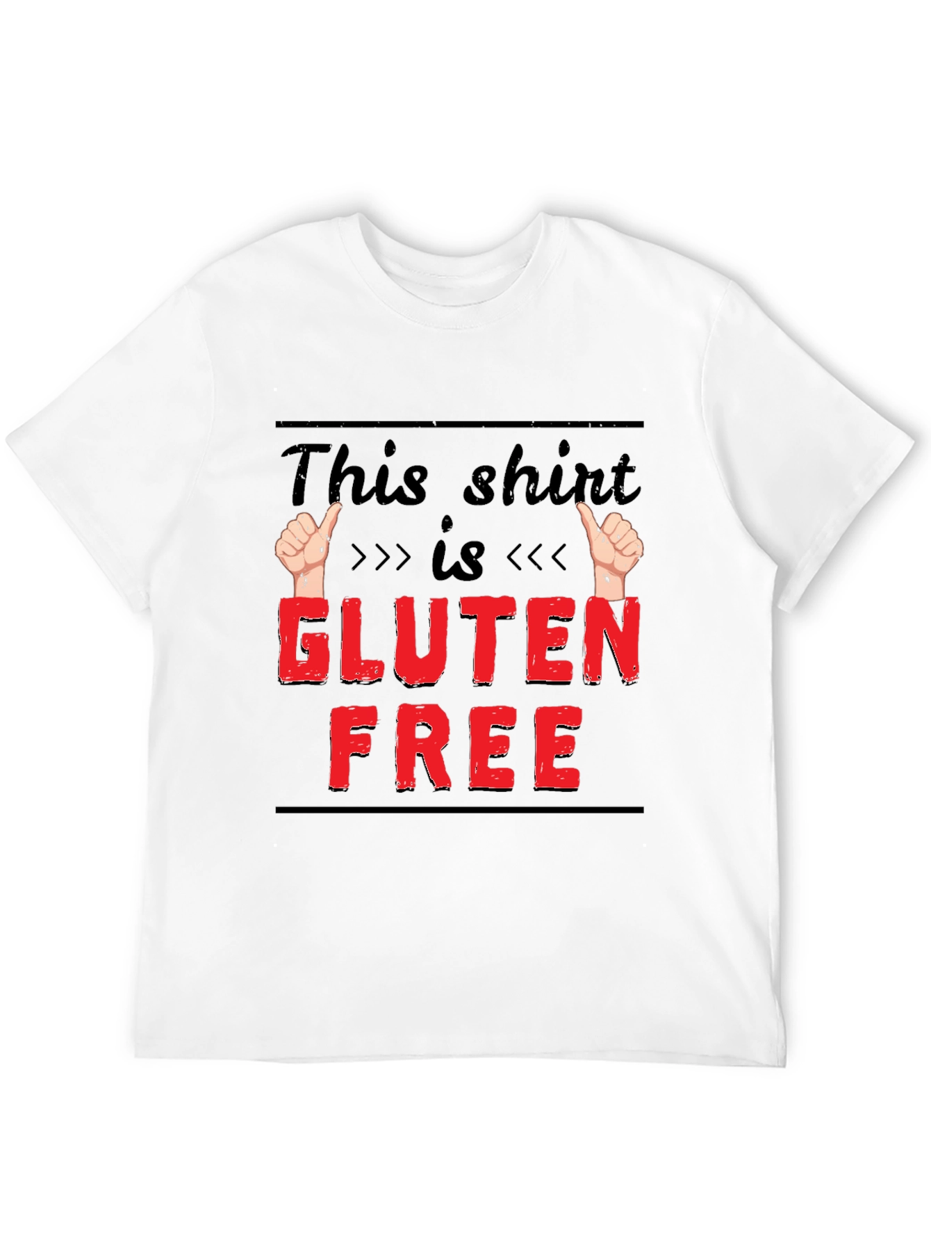 Black Gluten Free Funny T-Shirt, Novelty Tee for Foodies view 12