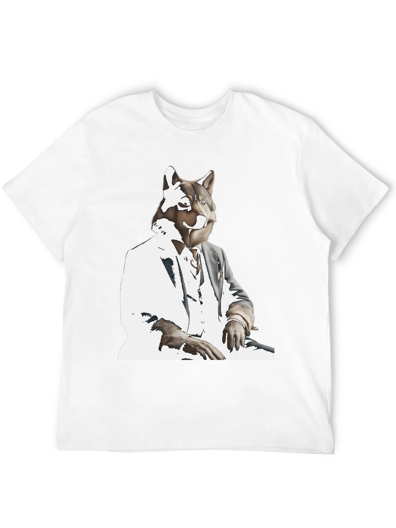 Black Wolf Gentleman Graphic Tee - Black view 12