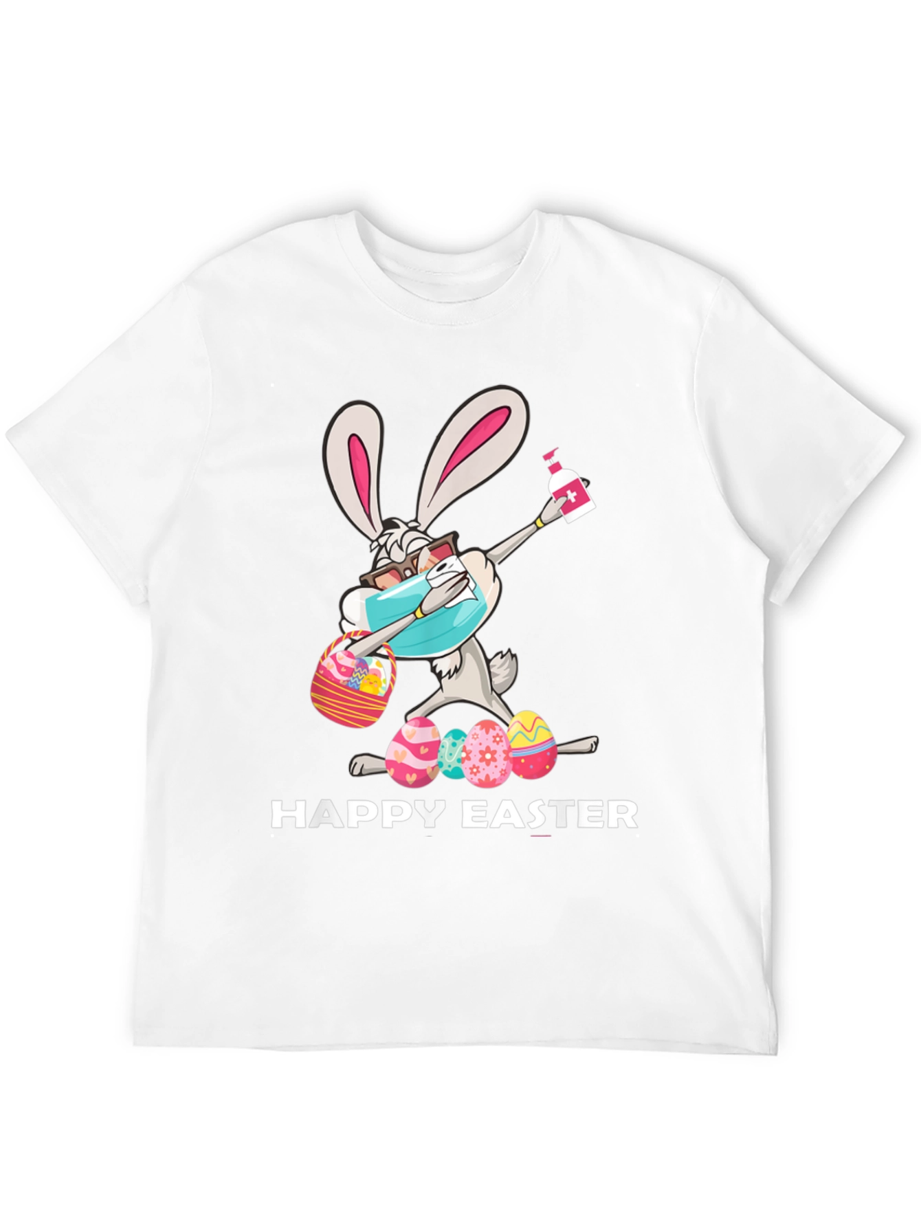 Black Happy Easter Bunny T-Shirt - Quarantine Edition view 12