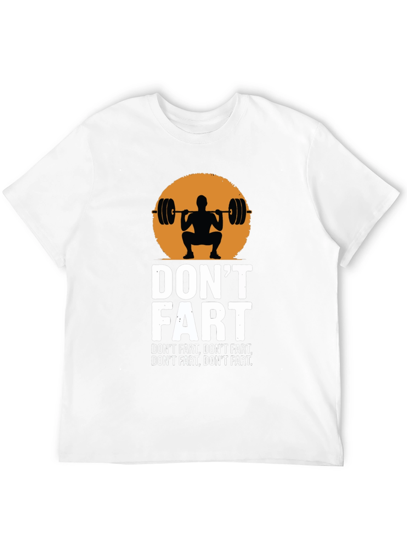 Black Don't Fart Squat Graphic Tee - Funny Workout Shirt view 12