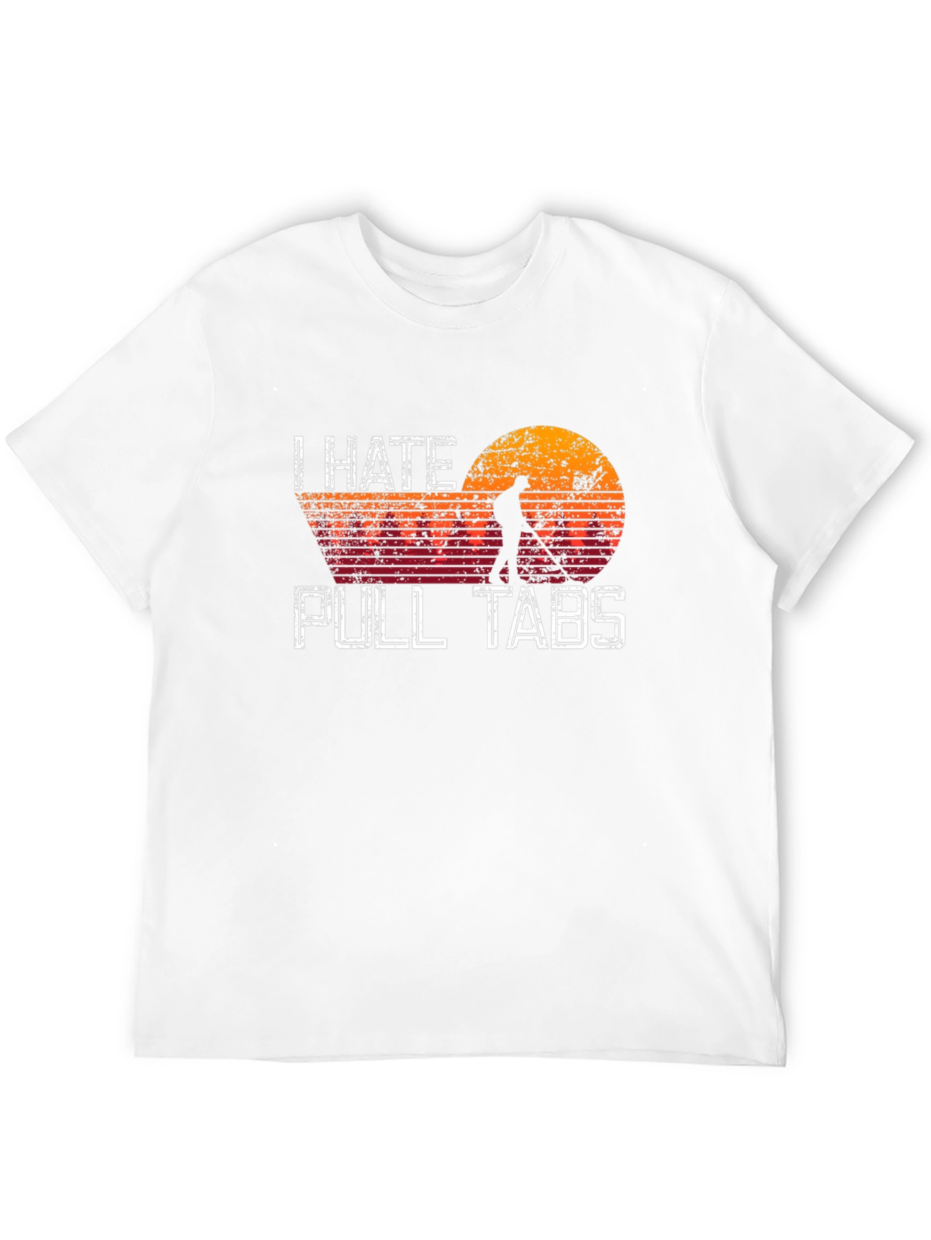 Black I Hate Pull Tabs Metal Detecting T-Shirt view 12