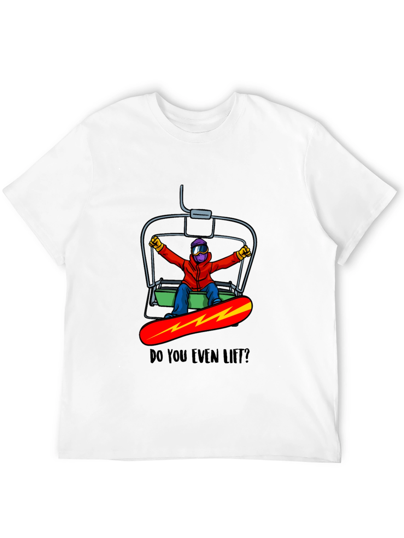 Black Snowboarder 'Do You Even Lift?' Graphic Tee view 12