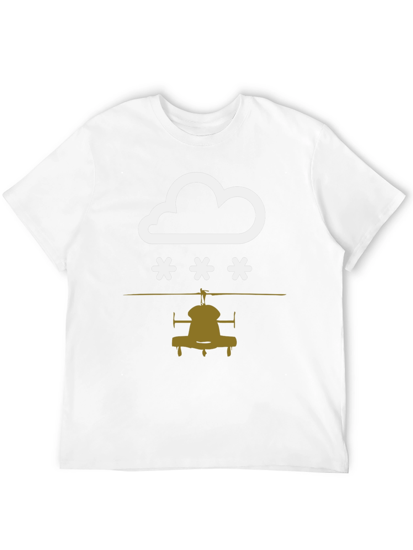 Black Cloudy with a Chance of Helicopters T-Shirt view 12