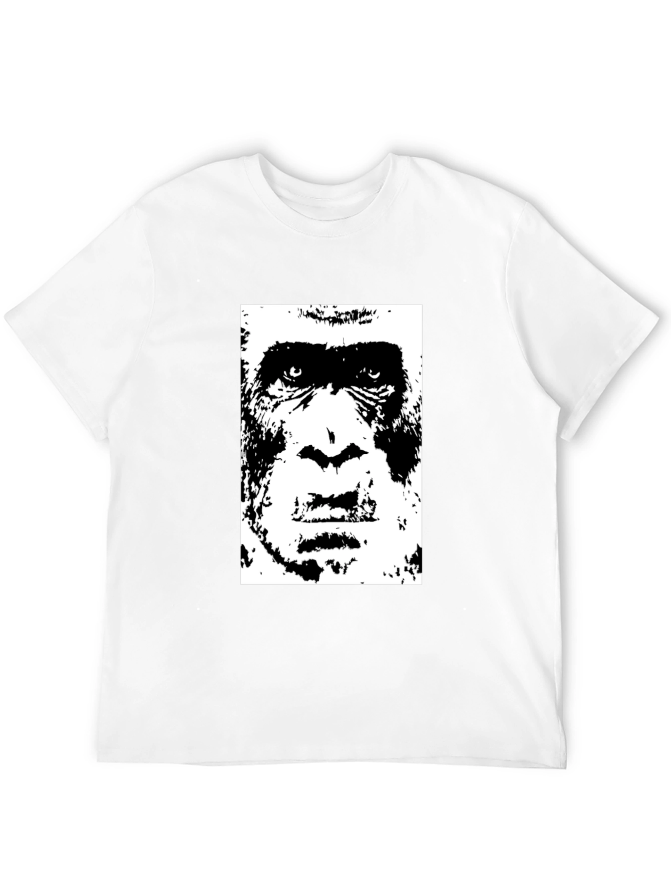 Black Gorilla Face Graphic Black T-Shirt view 12
