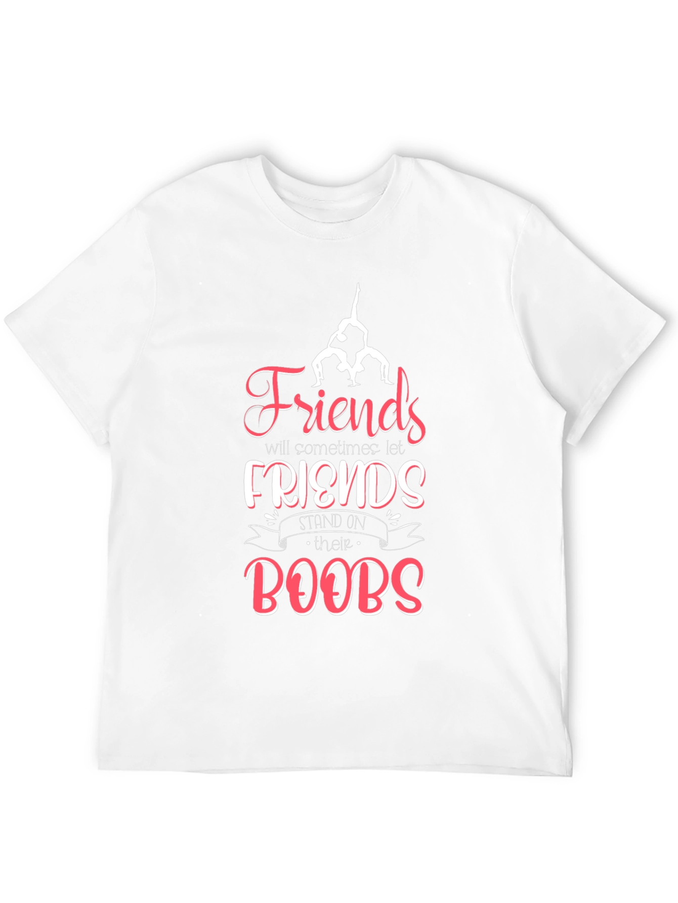 Black Friends Stand on Boobs Graphic Tee - Novelty Shirt view 12