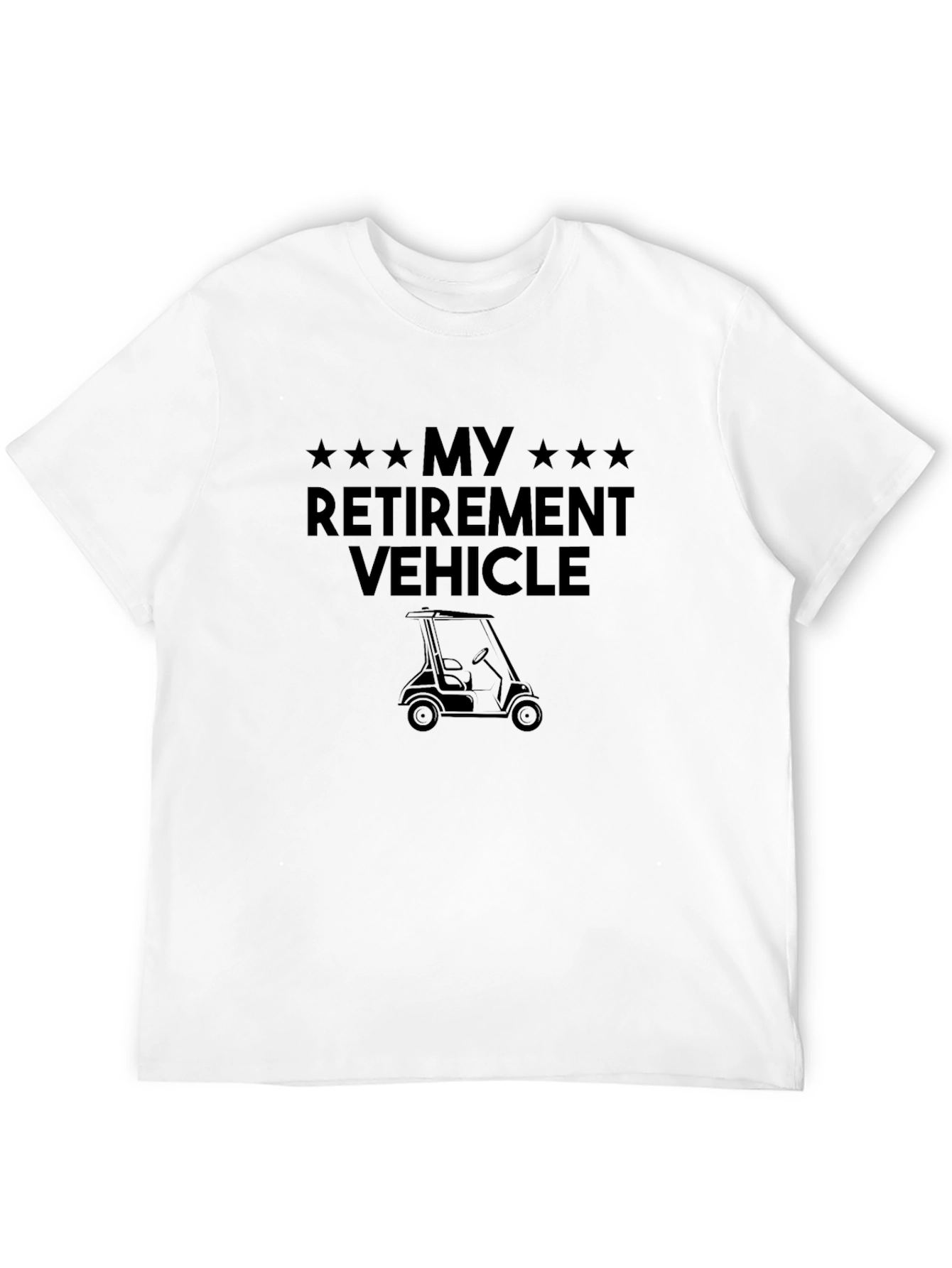 Black My Retirement Vehicle Golf Cart T-Shirt view 12