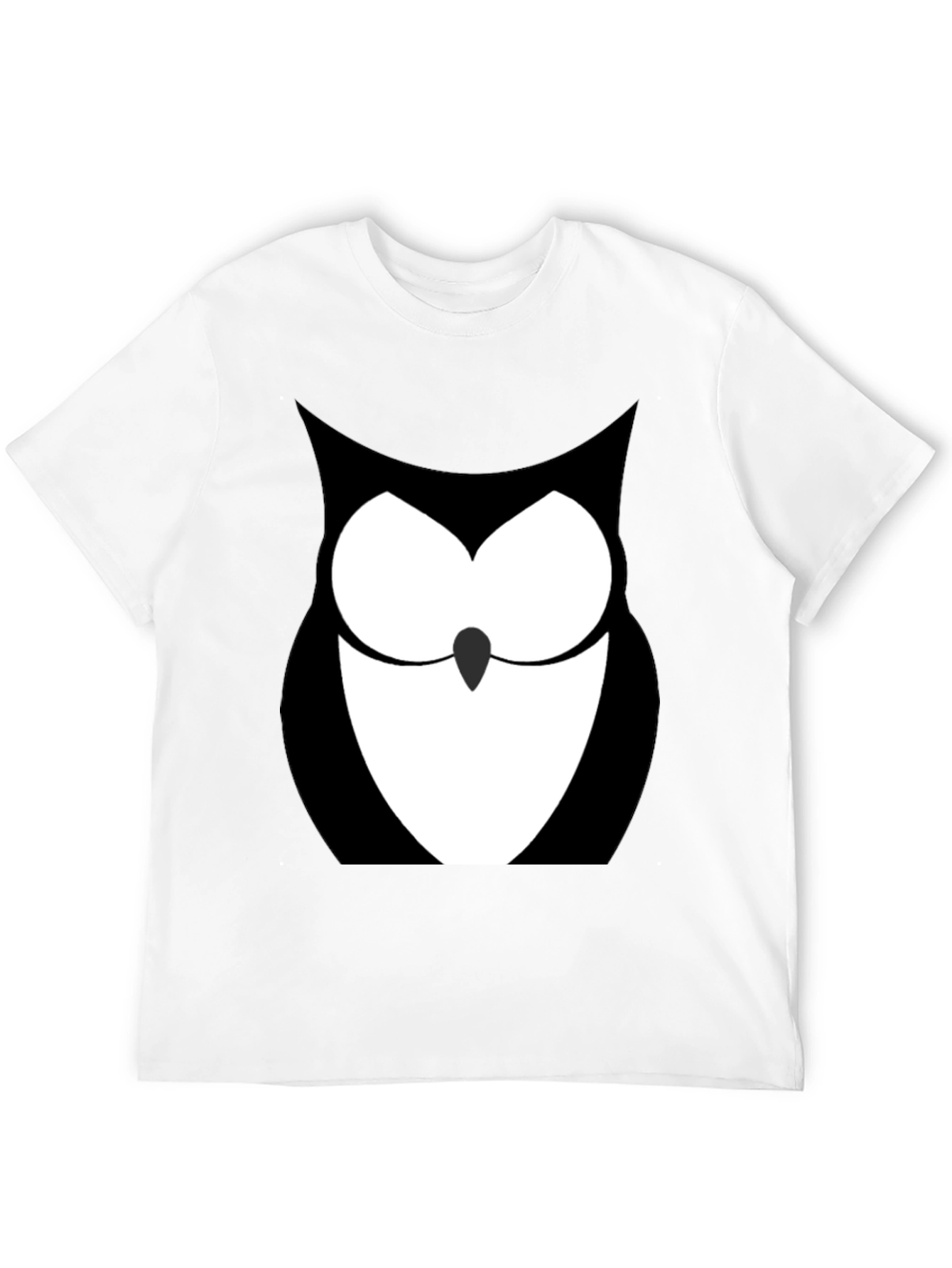 Black Owl Graphic Print Black T-Shirt view 12