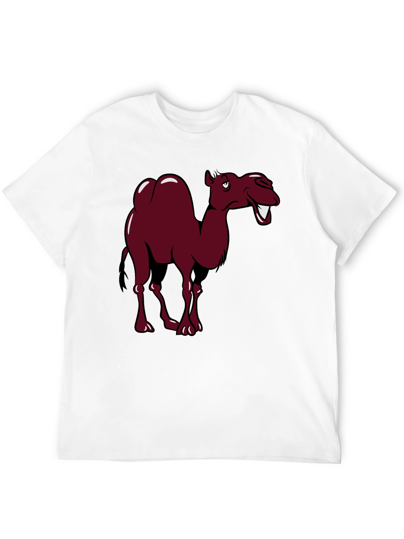 Black Funny Camel Cartoon Graphic Tee view 12