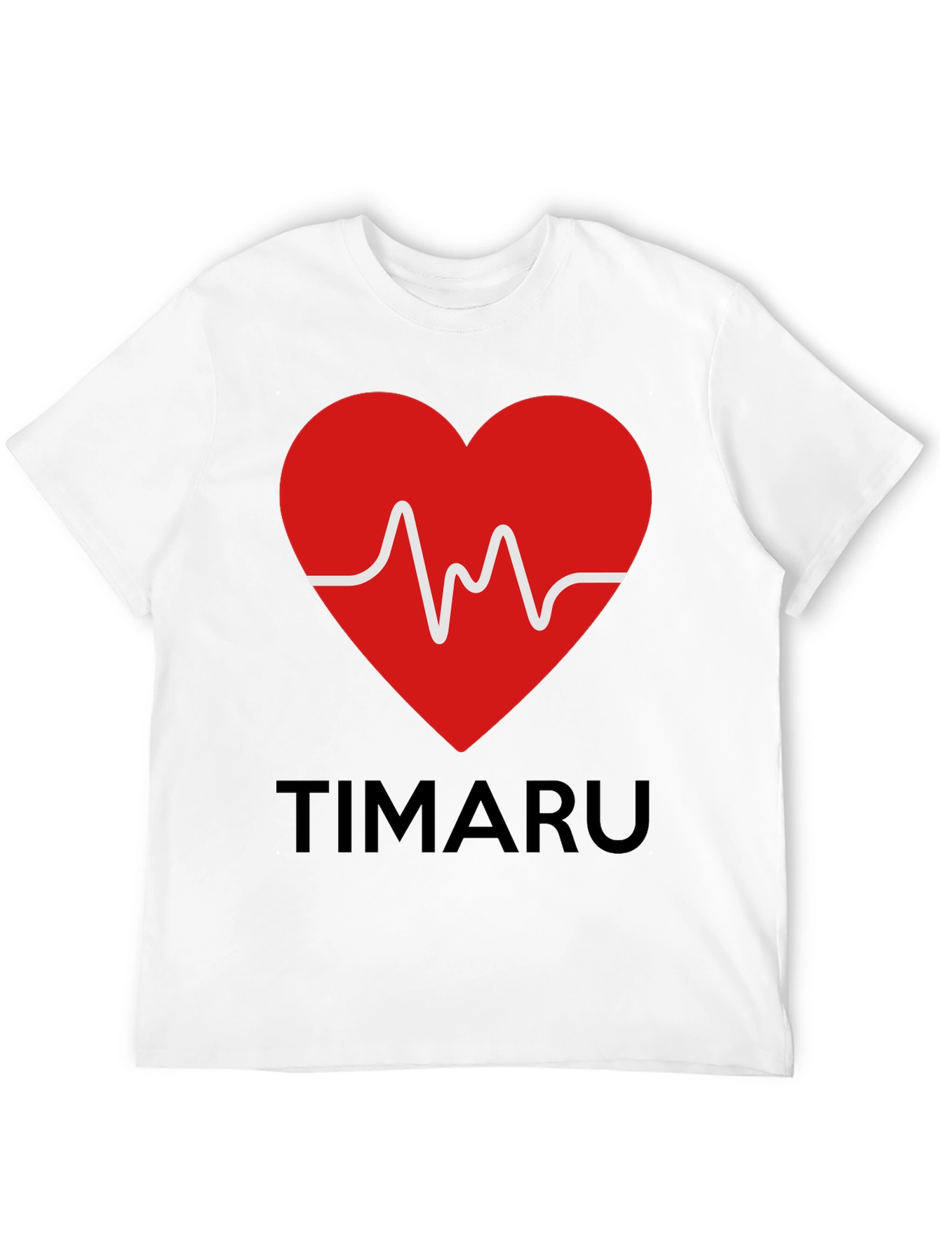 Black Timaru Heartbeat Graphic T-Shirt - Black view 12