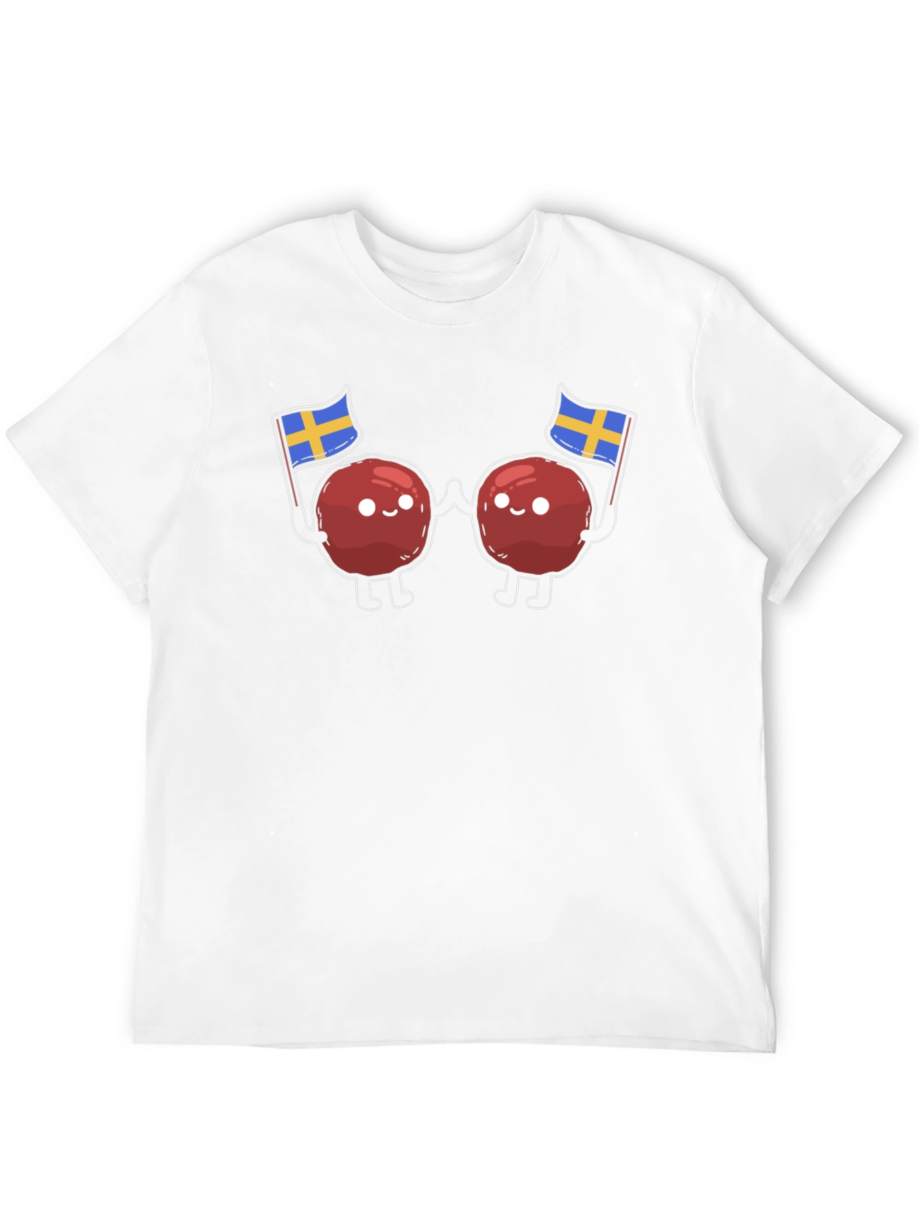 Black Swedish Meatballs T-Shirt - Sweden Flag Design view 12