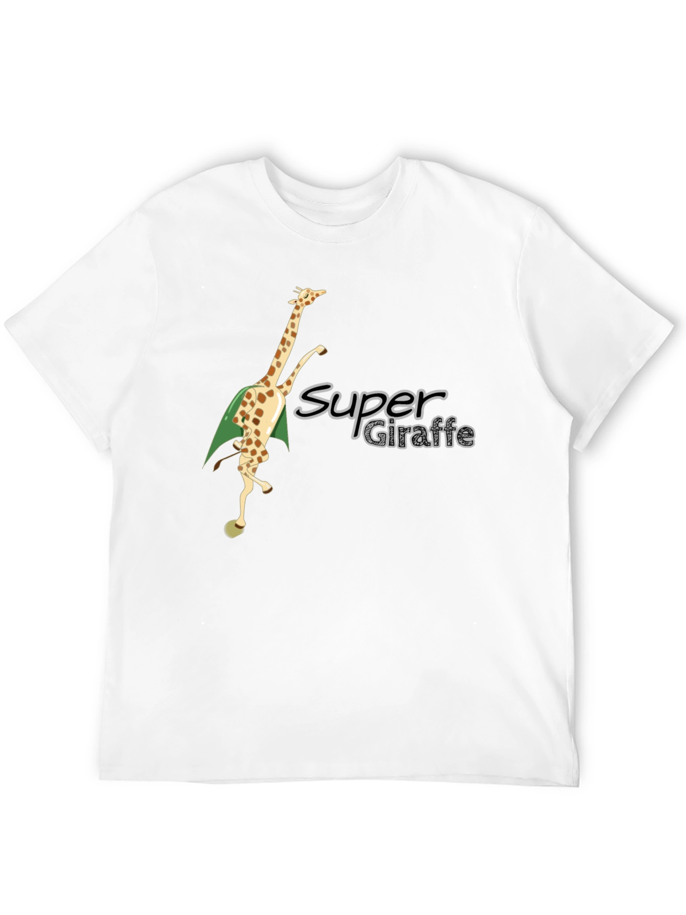 Black Super Giraffe Tee - Black Cotton Blend view 12