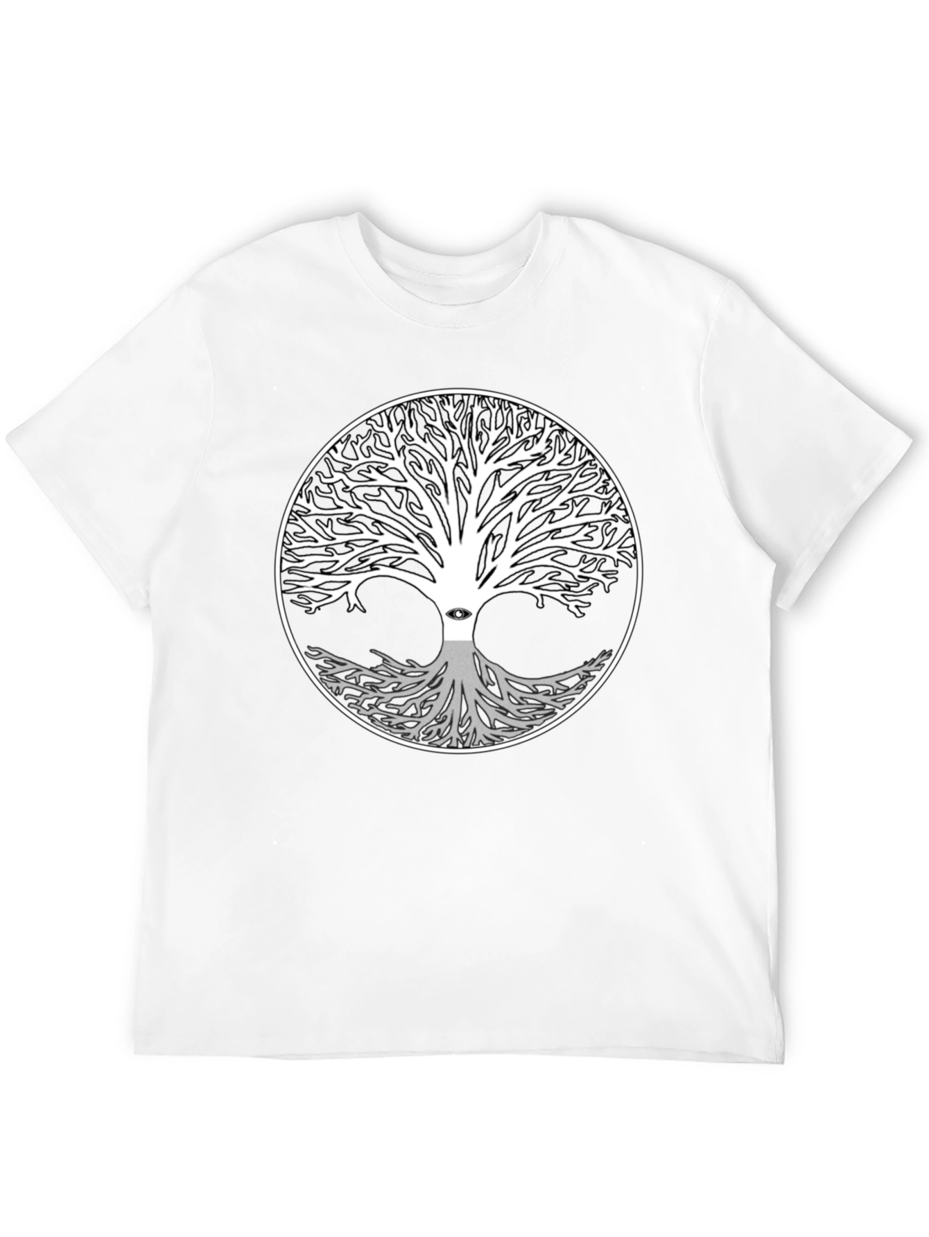 Black Yggdrasil Tree of Life T-Shirt view 12