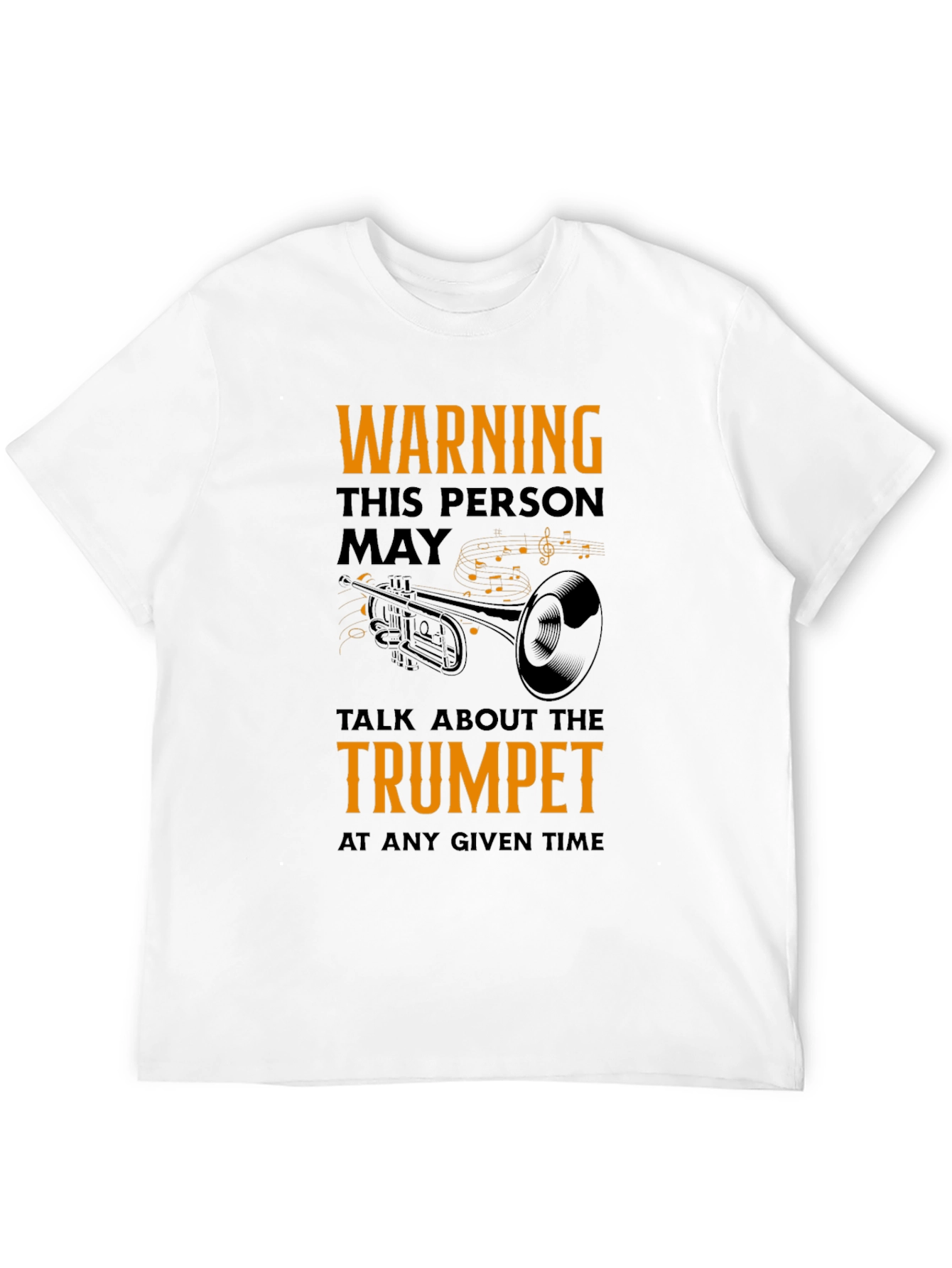 Black Warning Trumpet Player T-Shirt view 12