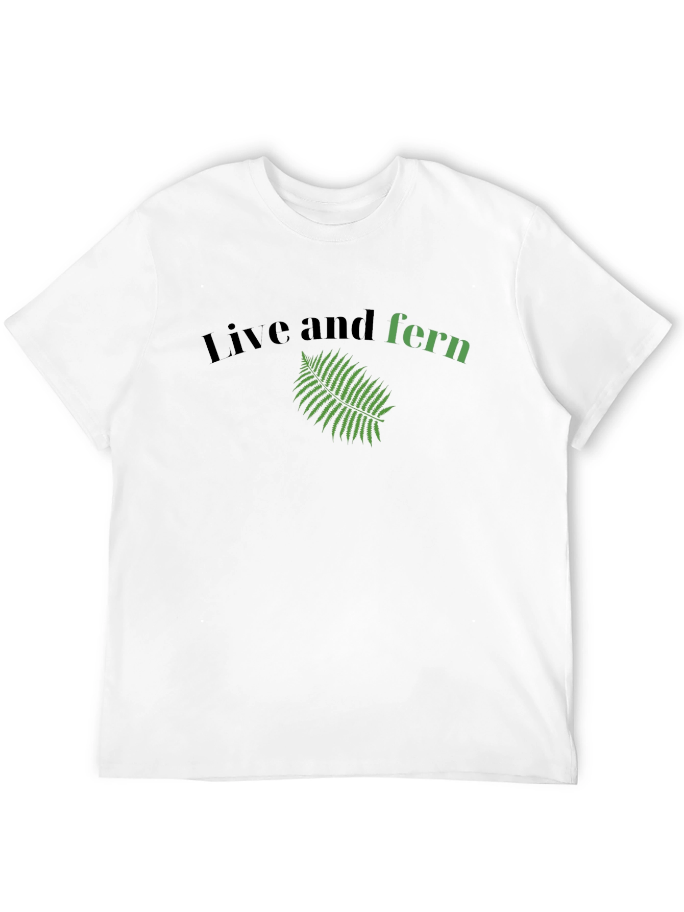 Black Live and Fern T-Shirt - Nature Inspired Tee view 12
