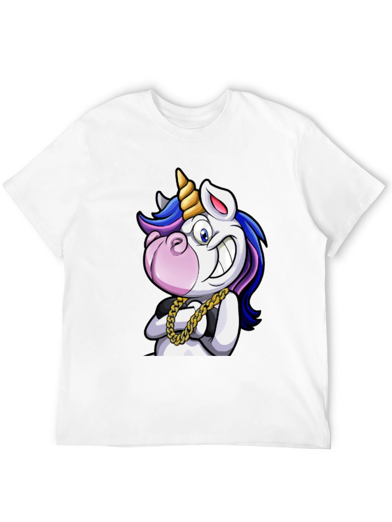 Black Unicorn Swag T-Shirt - Cartoon Graphic Tee view 12