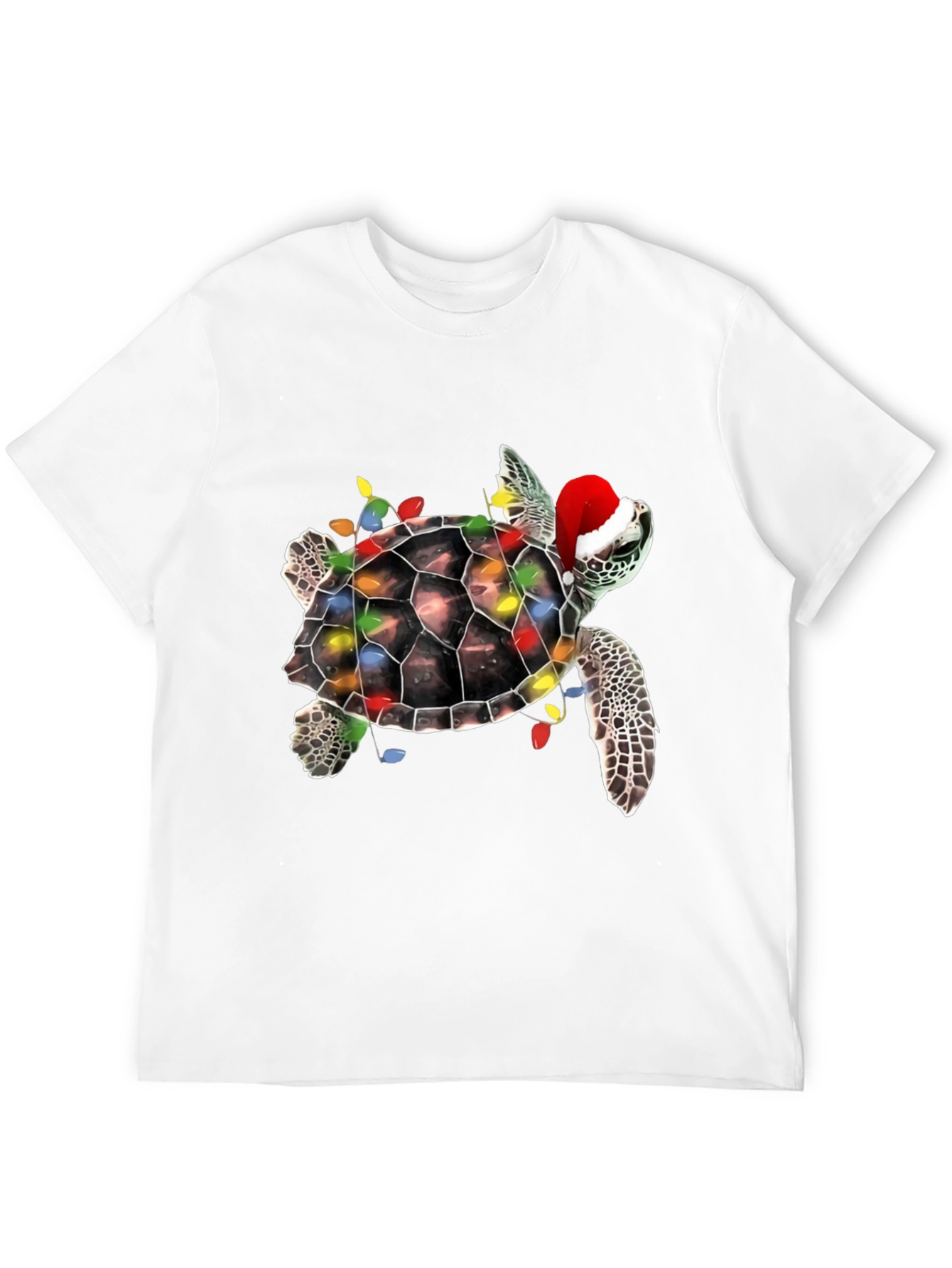Black Festive Turtle Christmas T-Shirt view 12