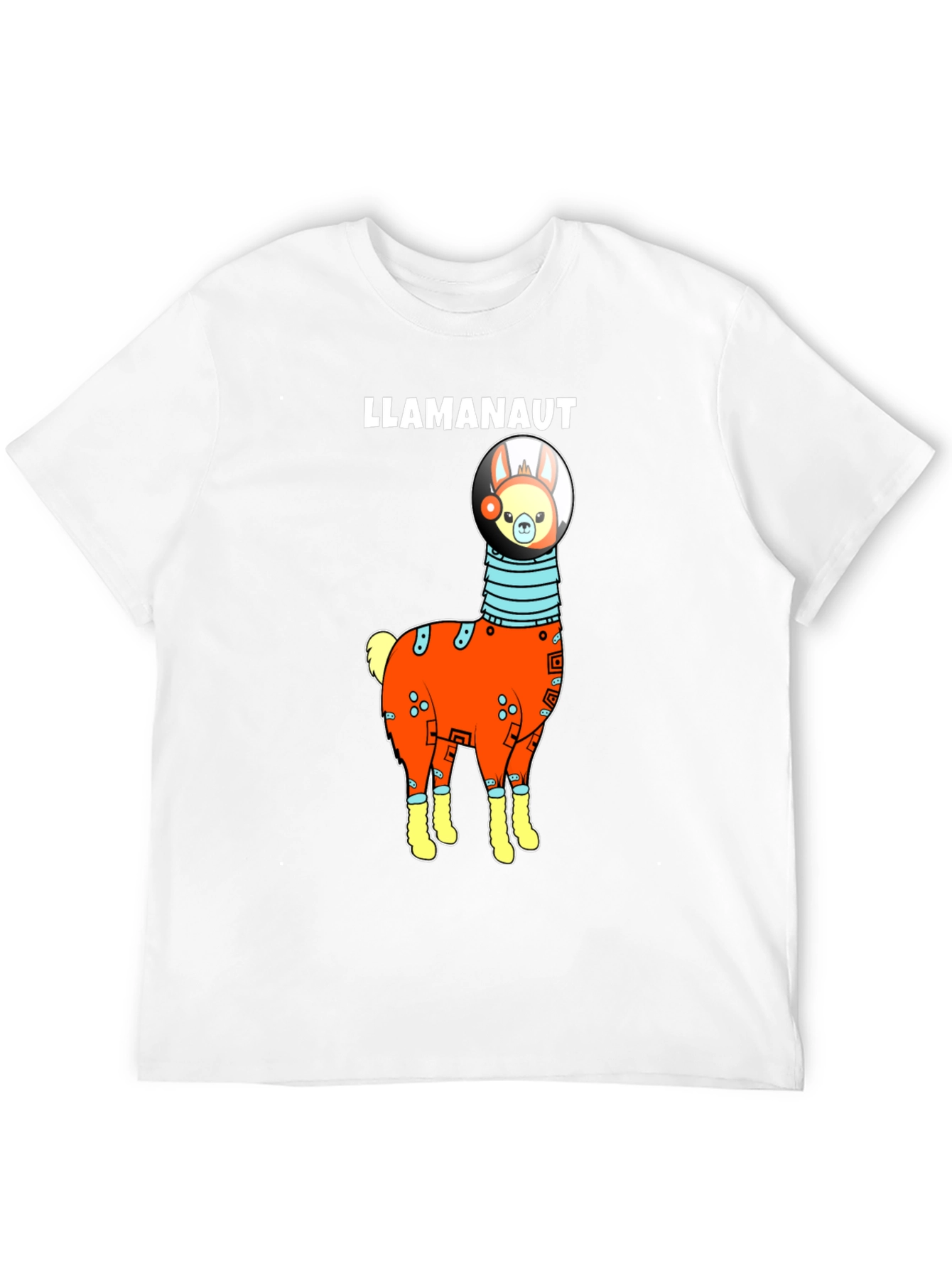 Black Llama Astronaut Graphic T-Shirt view 12