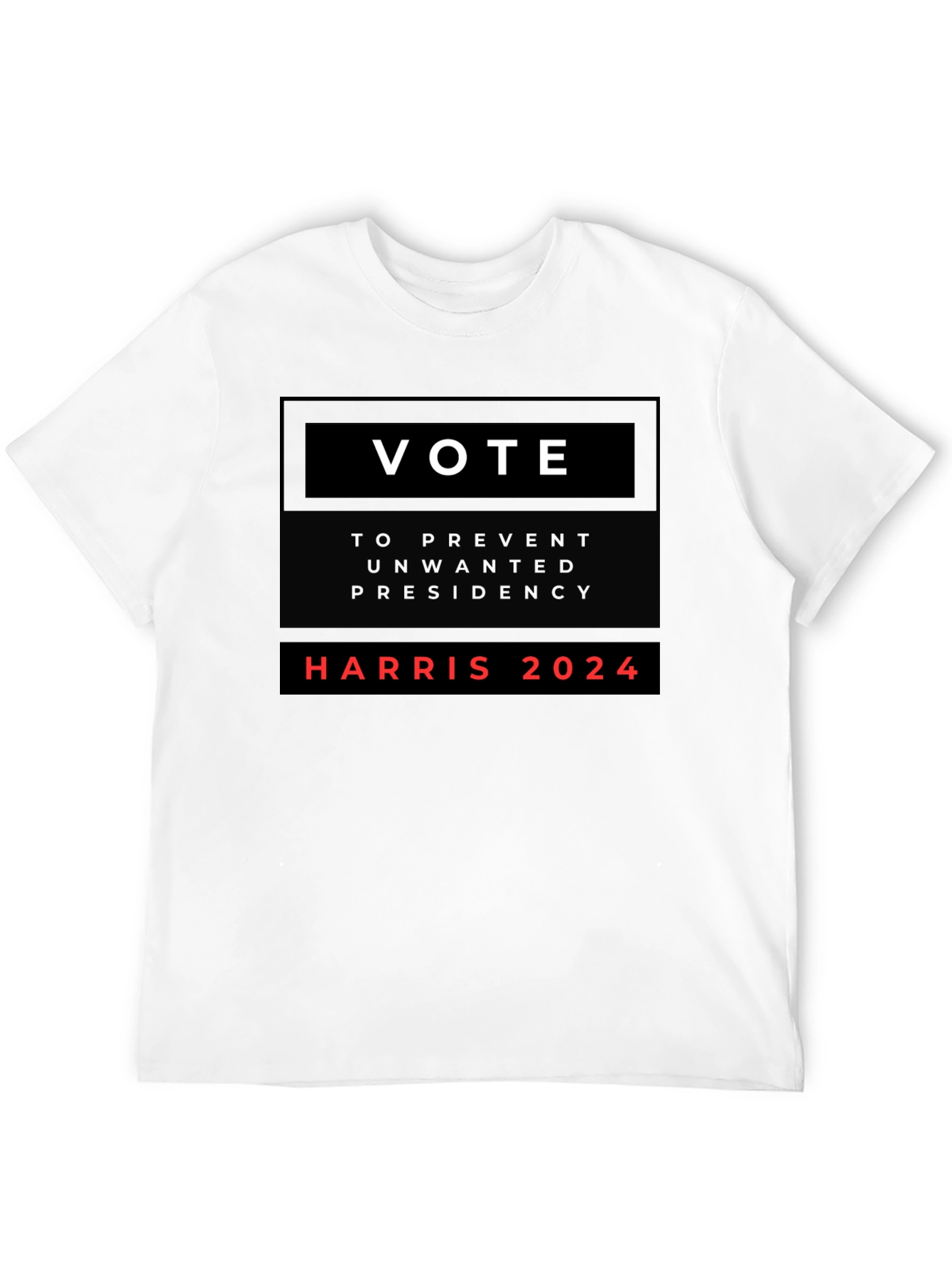 Black Vote Harris 2024 T-Shirt: Prevent Unwanted Presidency view 12
