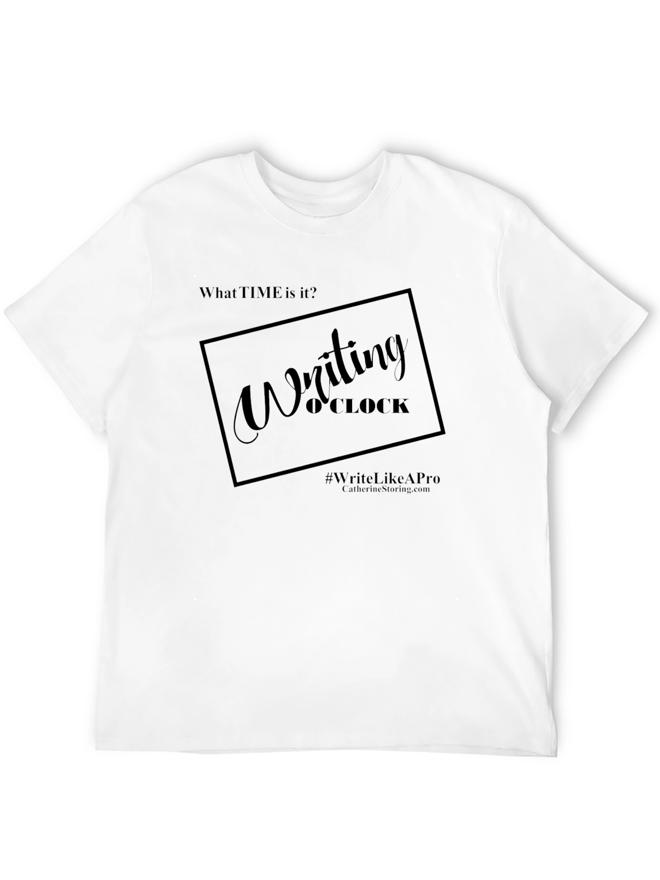 Black Writing O'Clock T-Shirt - Writer's Tee view 12