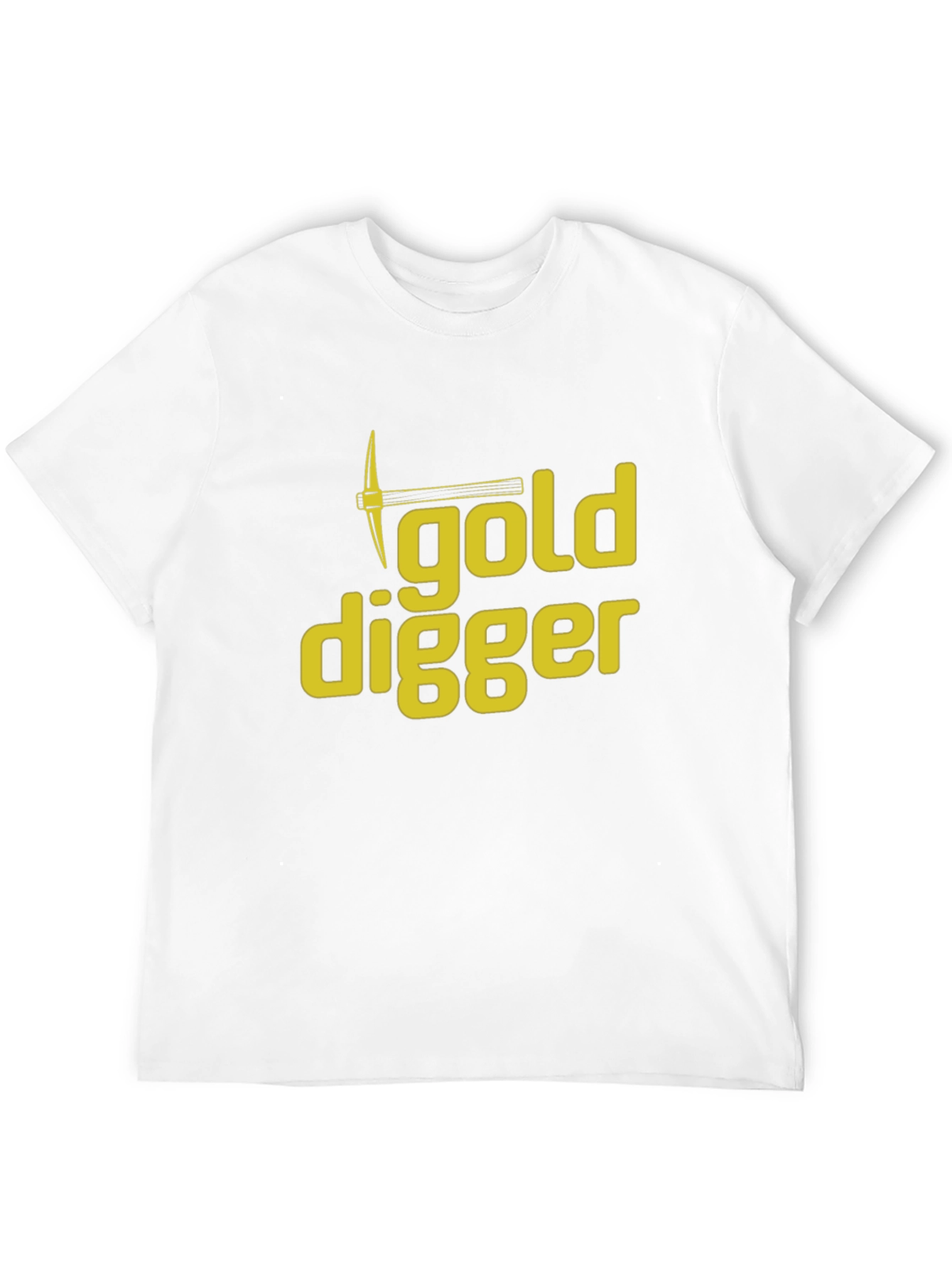 Black Gold Digger Graphic Tee - Humorous Crew Neck T-Shirt view 12