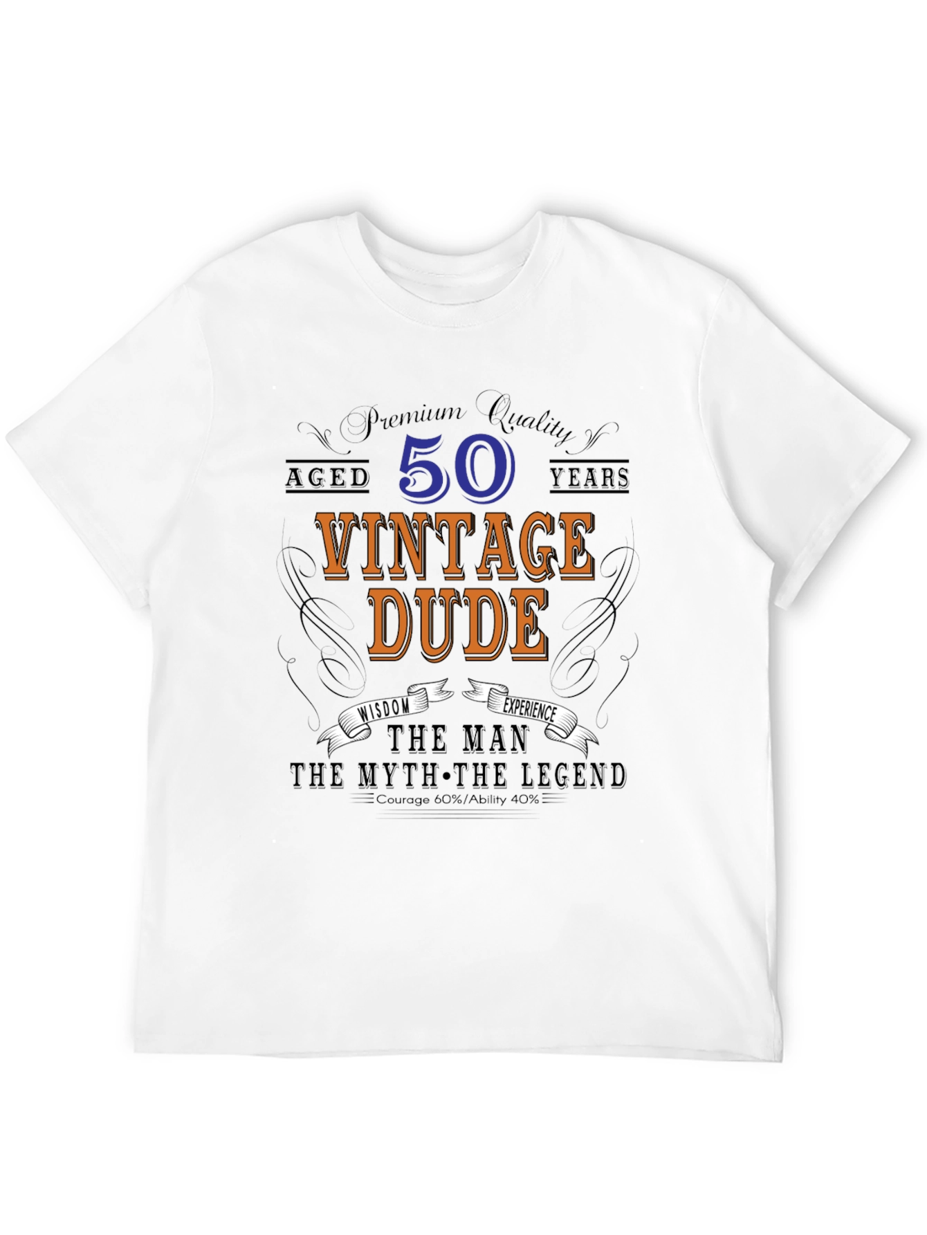 Black Vintage Dude 50th Birthday T-Shirt view 12
