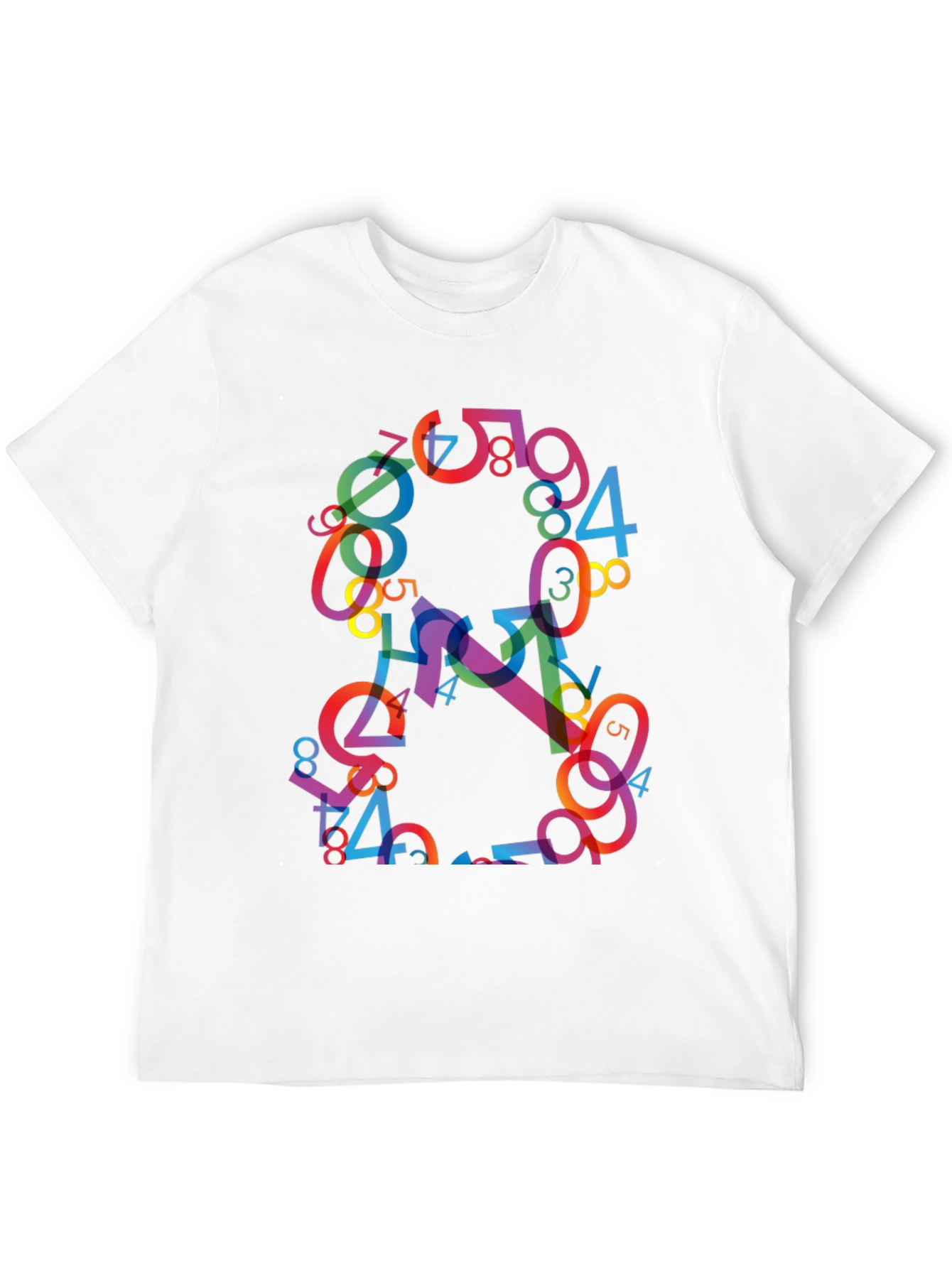 Black Abstract Number Graphic T-Shirt view 12