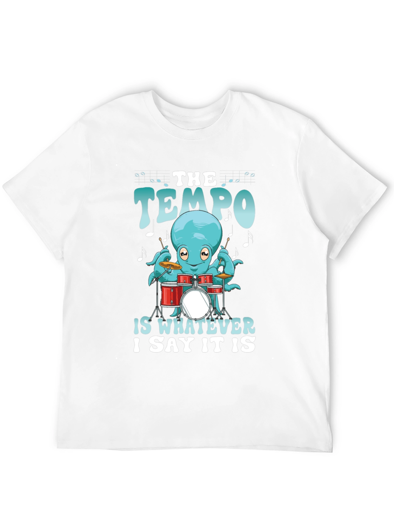 Black Octopus Drummer Tee - The Tempo Is Whatever I Say It Is view 12