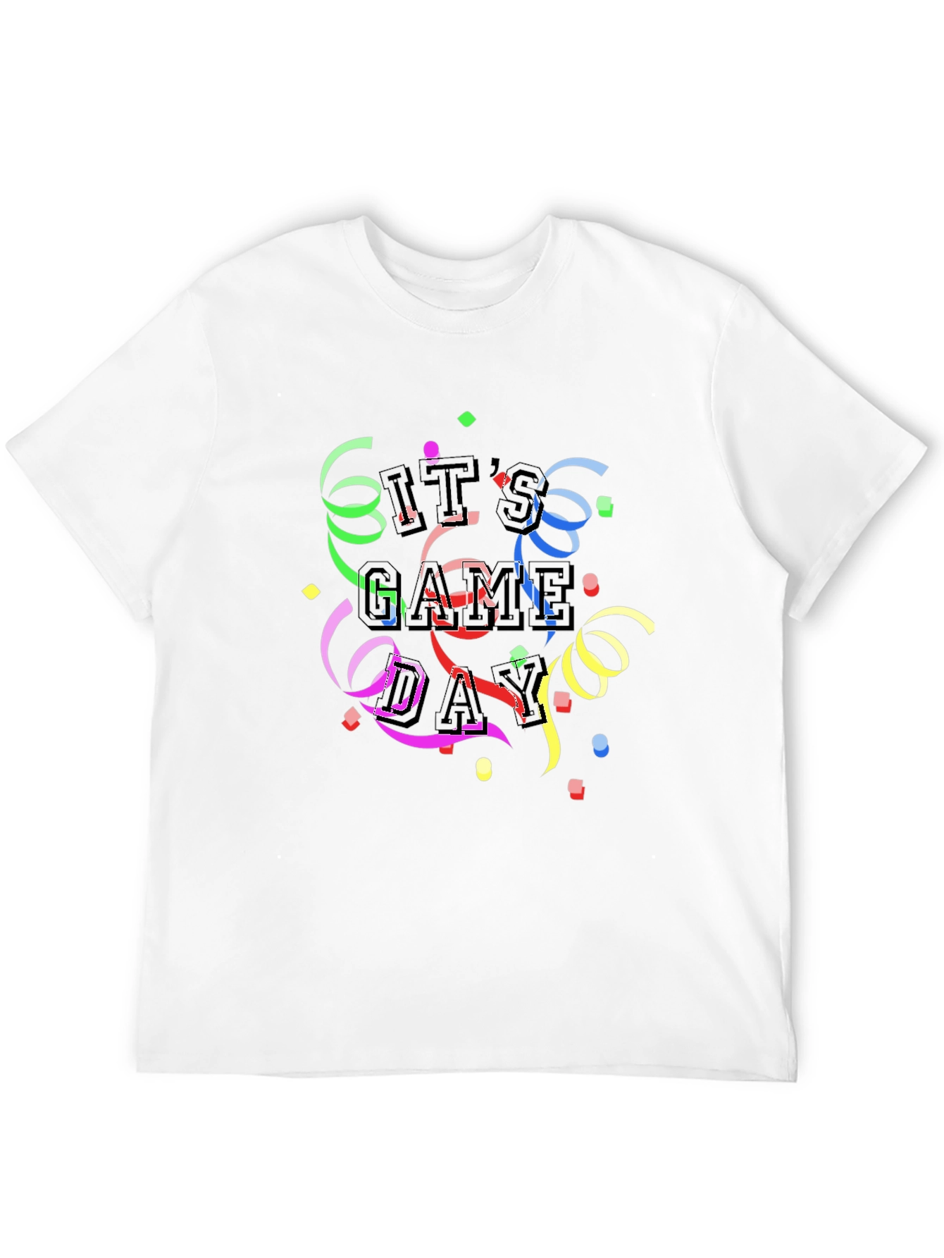 Black It's Game Day! Crew Neck T-Shirt view 12