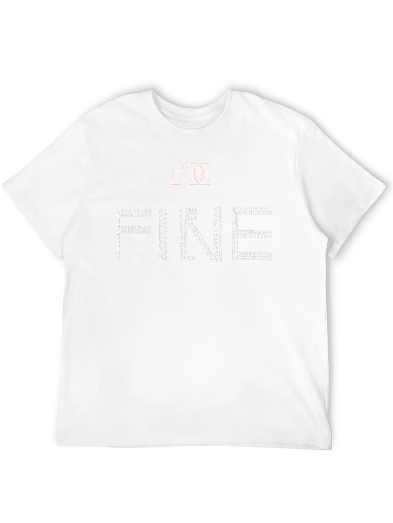 Black I'm Fine Graphic T-Shirt view 12