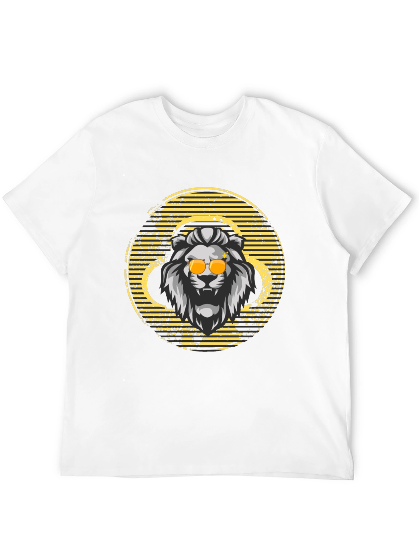 Black Cool Lion Graphic Tee view 12
