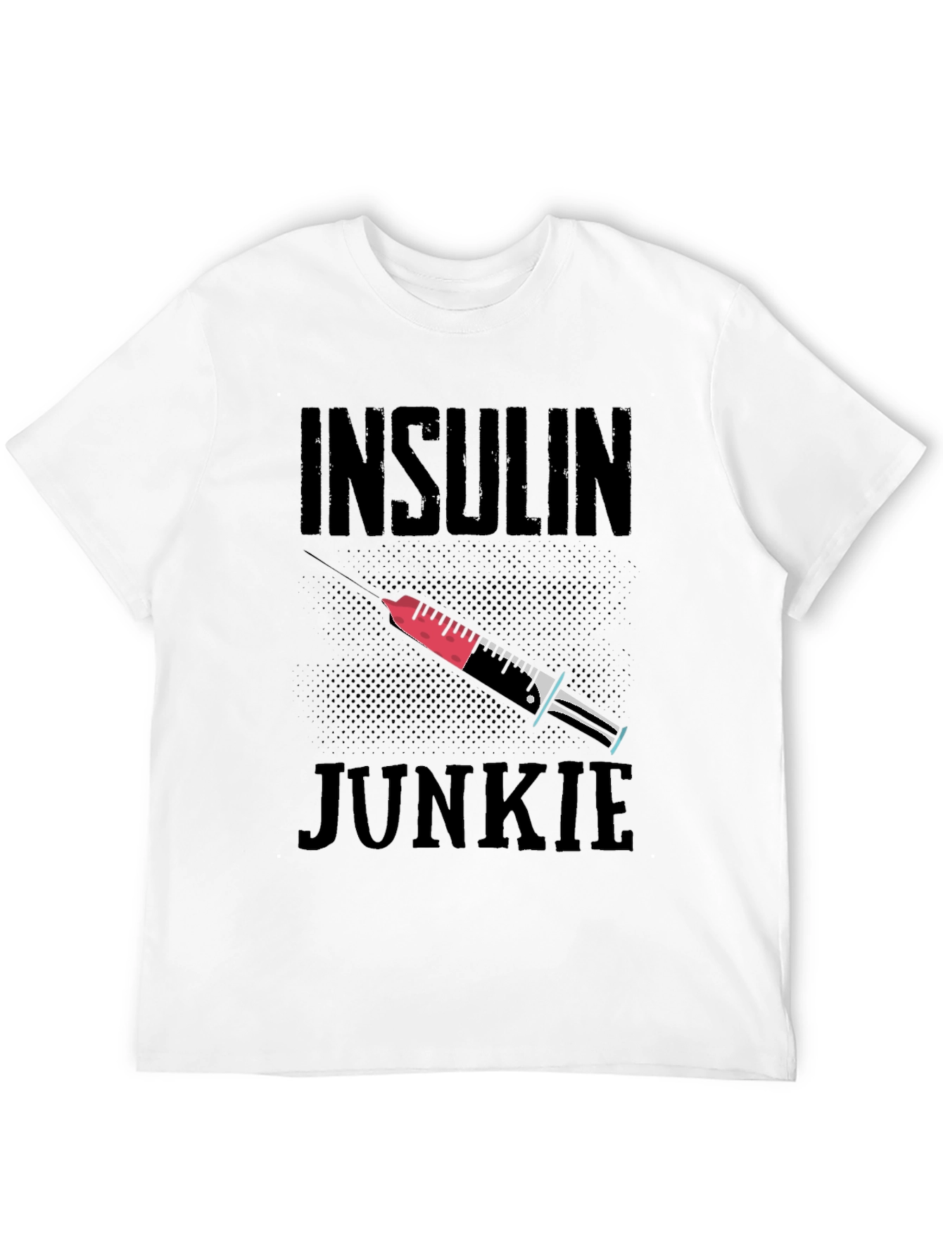 Black Insulin Junkie Graphic Tee view 12
