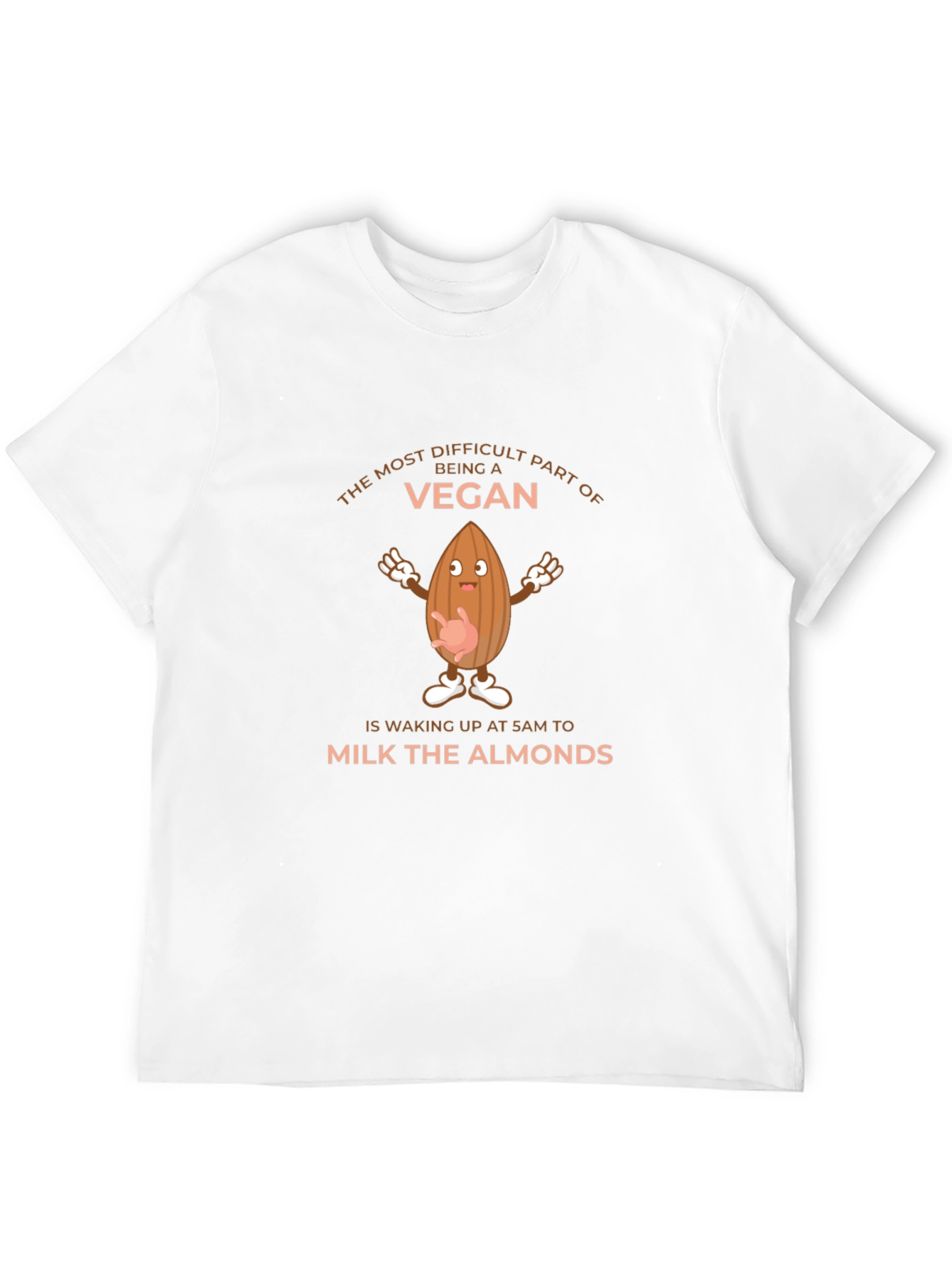 Black Funny Vegan T-Shirt - Milk the Almonds Tee view 12