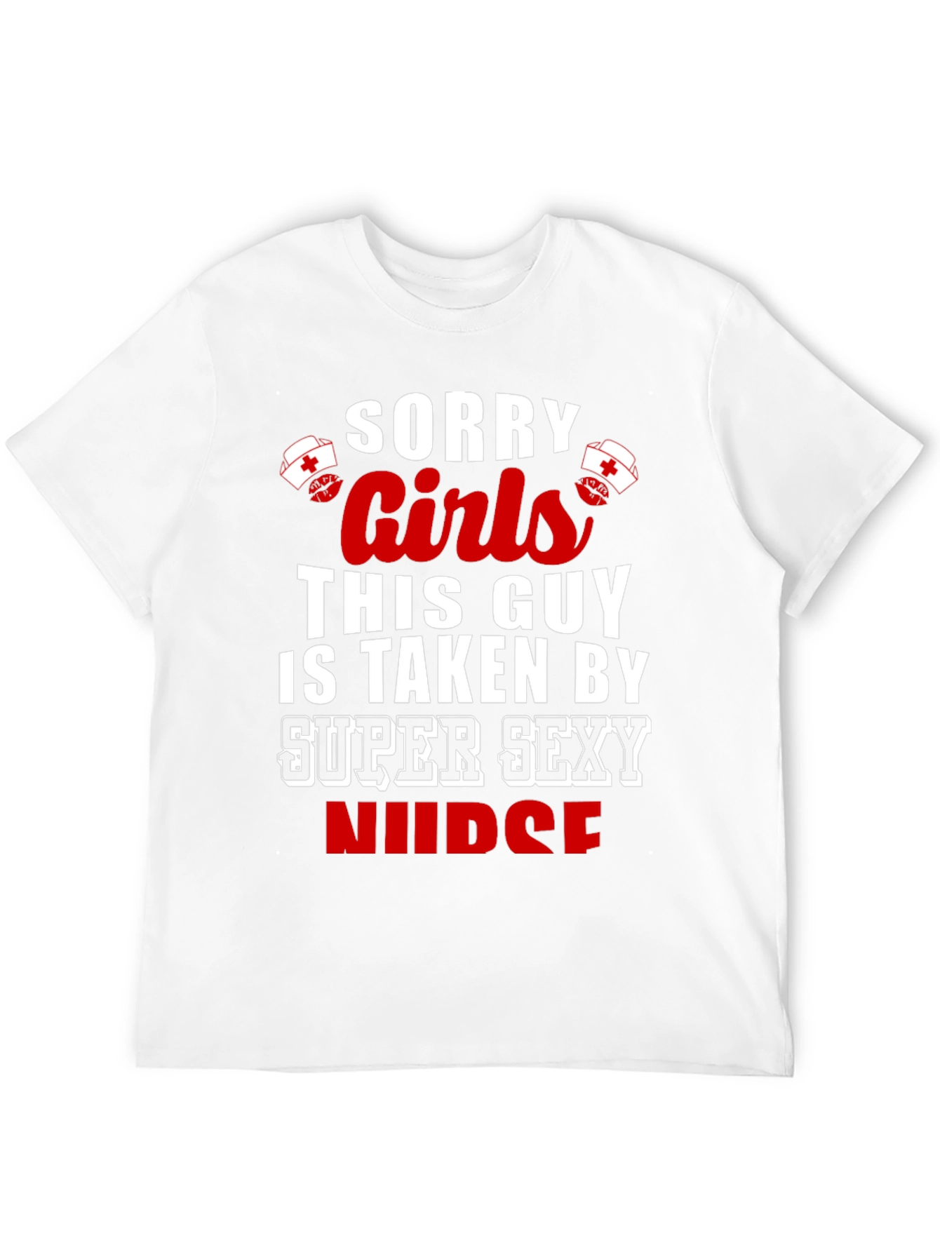 Black Sorry Girls Super Sexy Nurse T-Shirt view 12