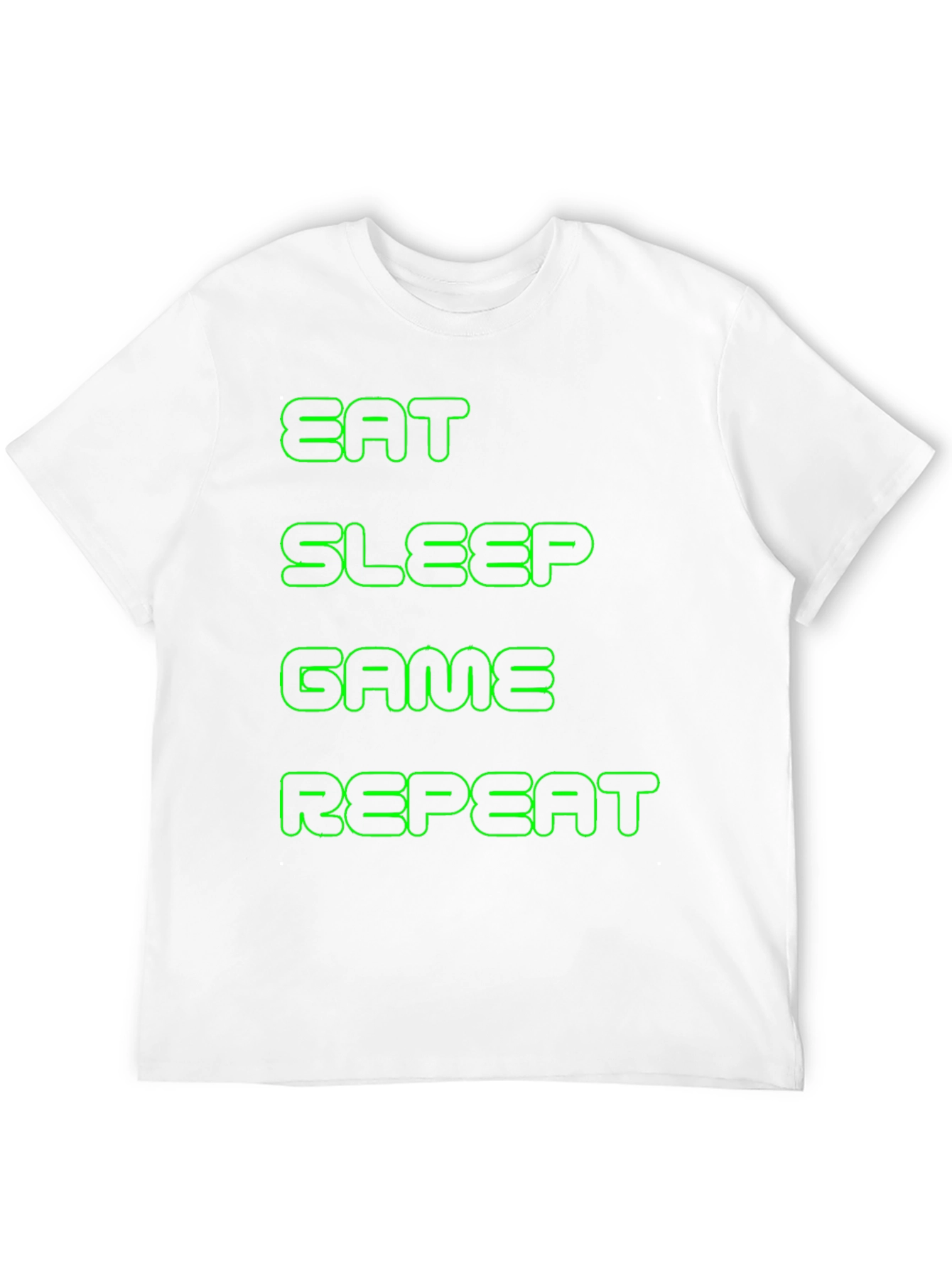 Black Eat Sleep Game Repeat Black T-Shirt view 12