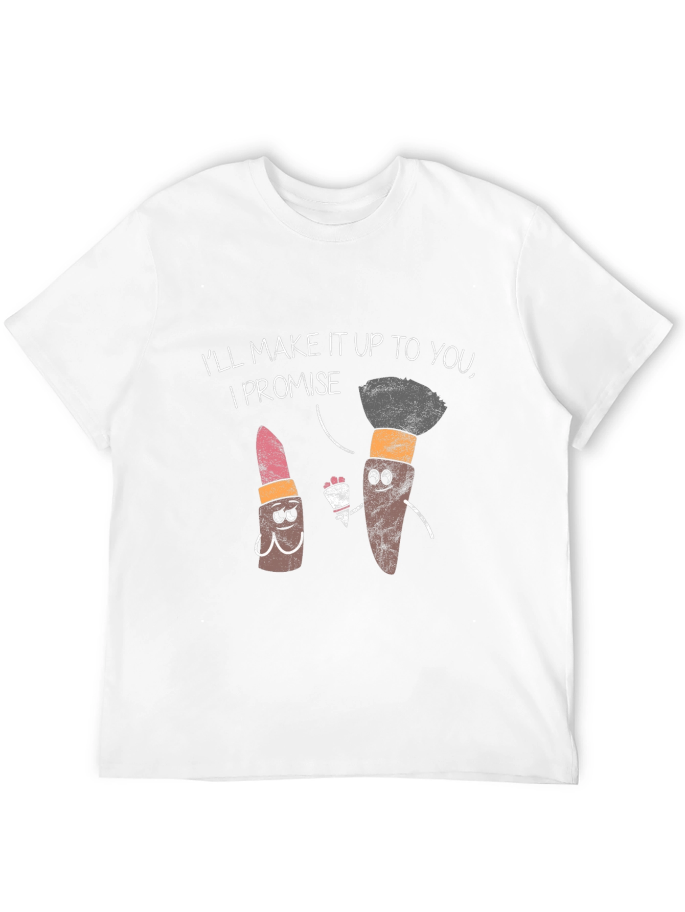 Black Makeup Pun T-Shirt - "I'll Make It Up To You" view 12
