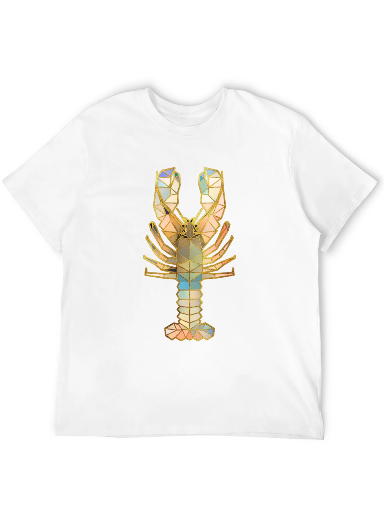 Black Geometric Lobster Graphic Tee view 12