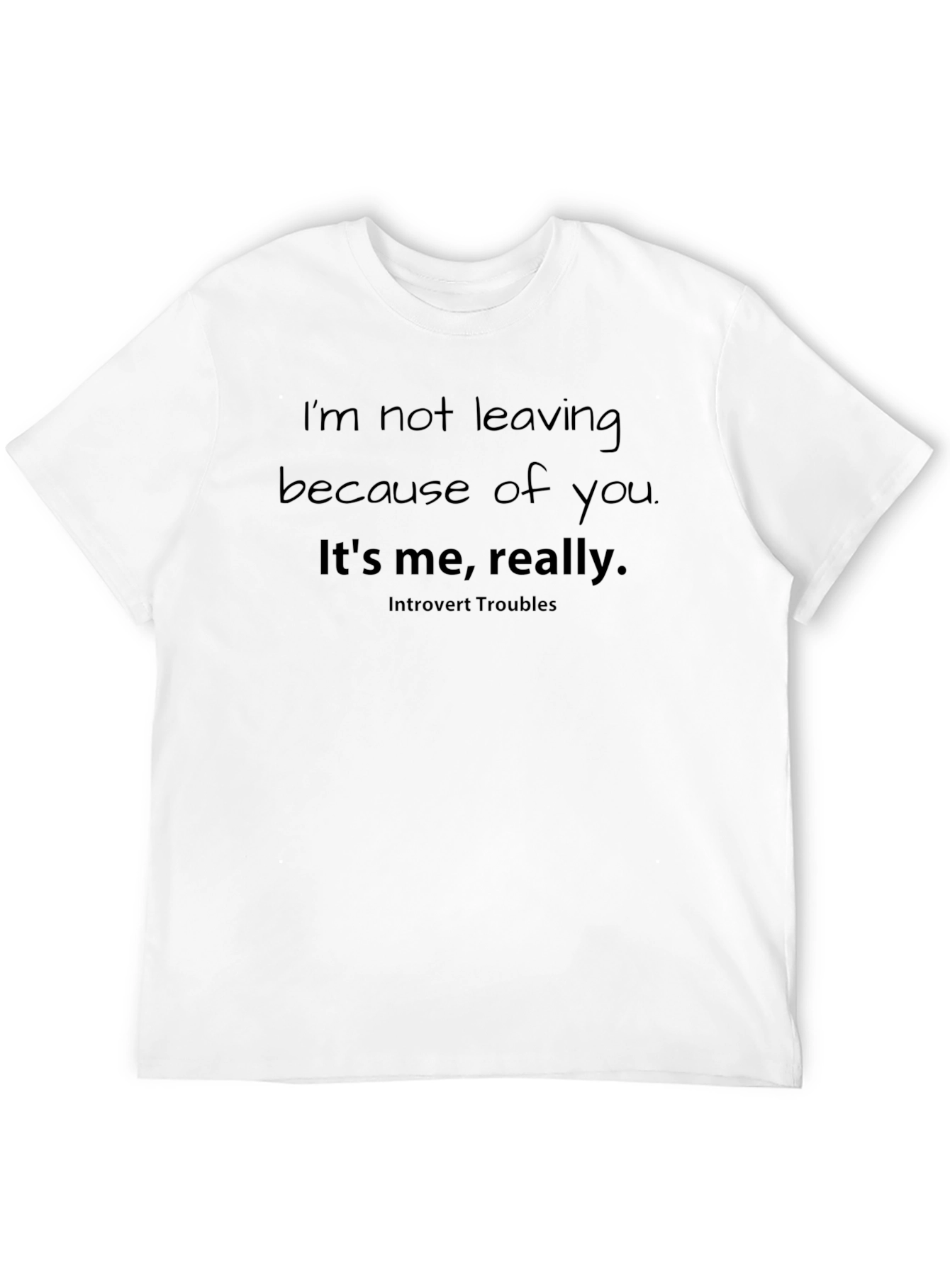 Black Introvert Troubles Graphic T-Shirt view 12