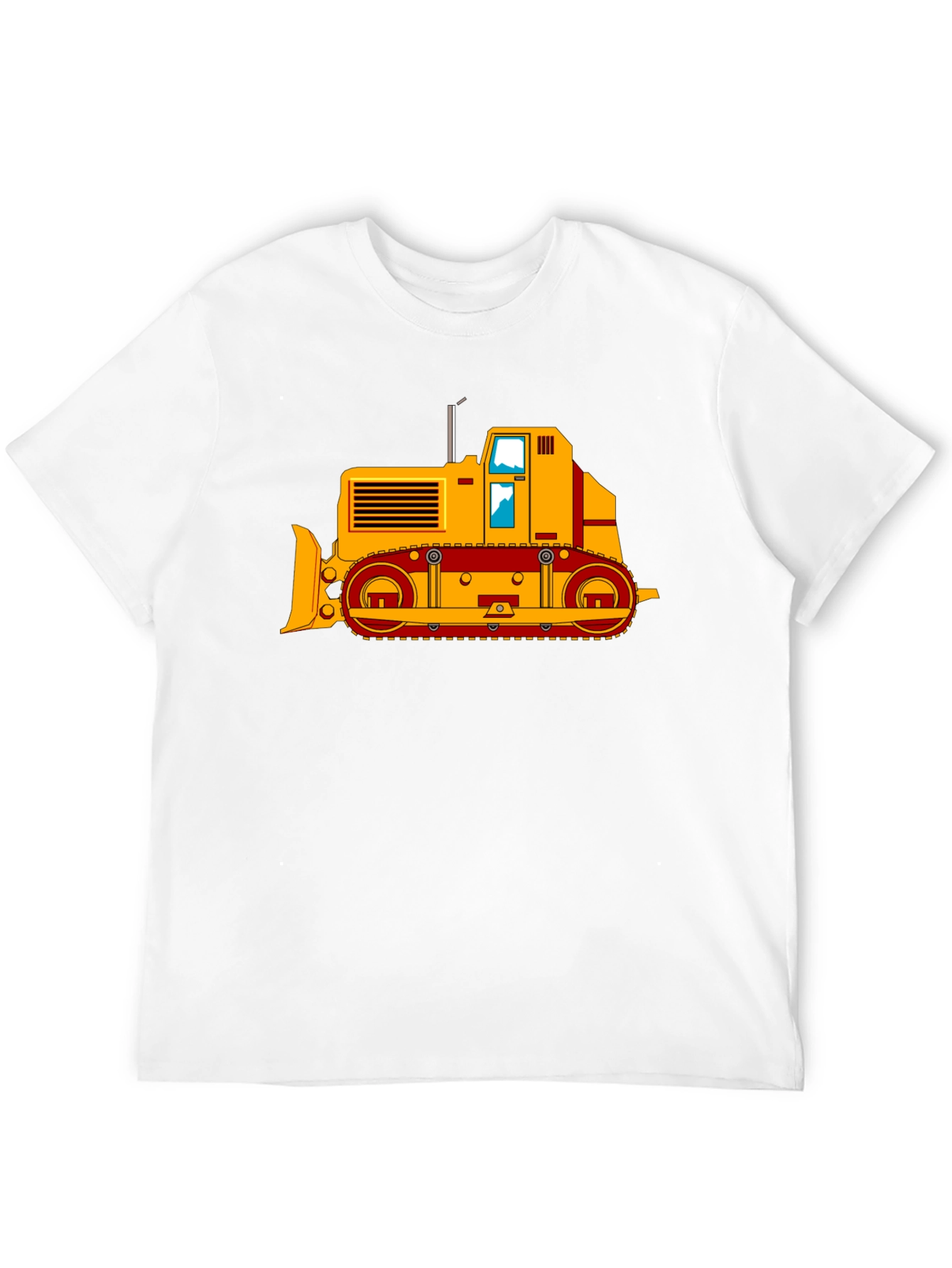 Black Bulldozer Graphic Tee - Black Cotton T-Shirt view 12