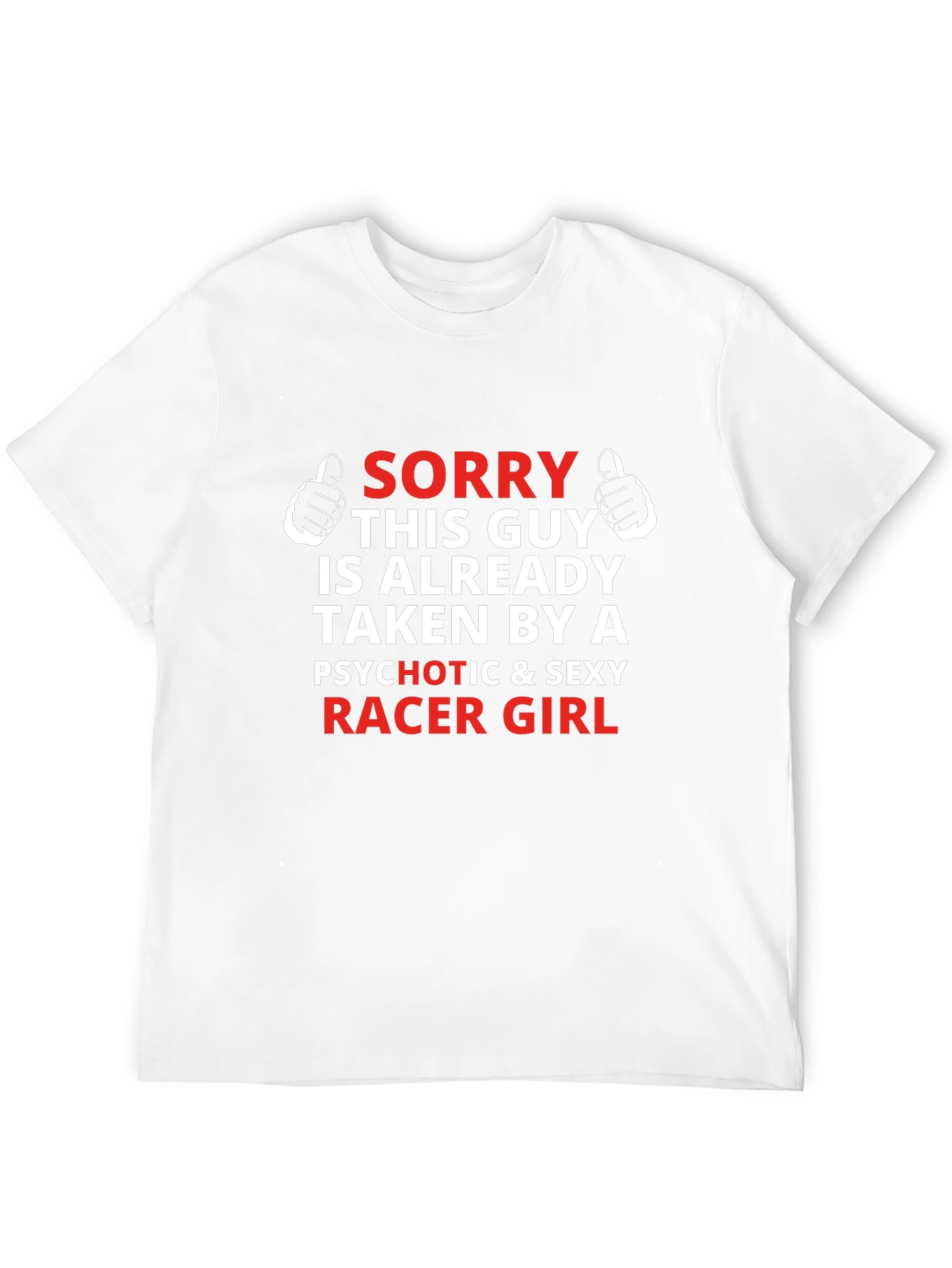 Black Funny Racer Girl T-Shirt - Sorry This Guy Is Taken view 12