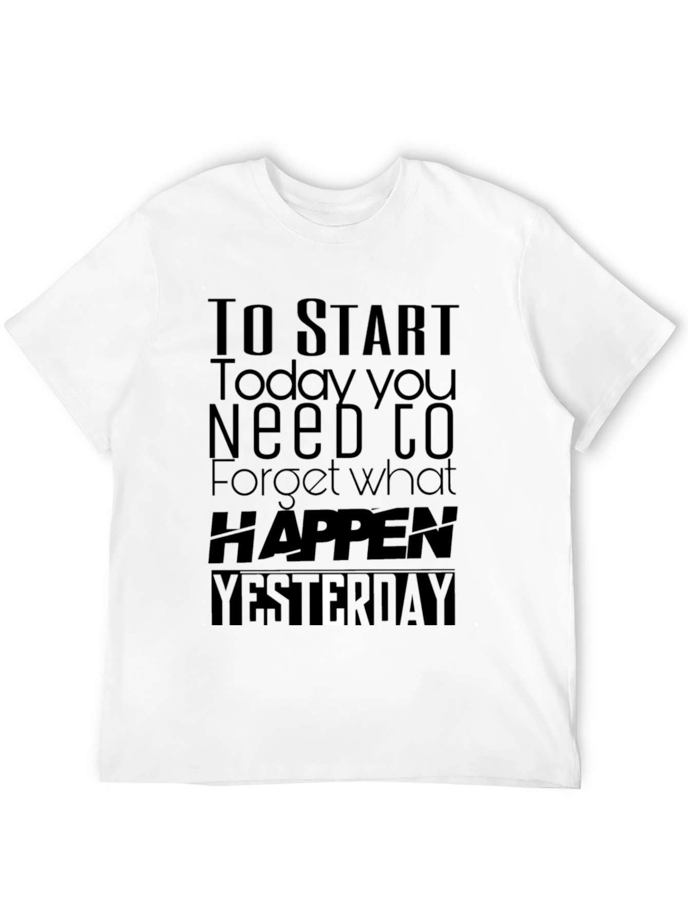 Black Motivational Black T-Shirt: Start Today view 12