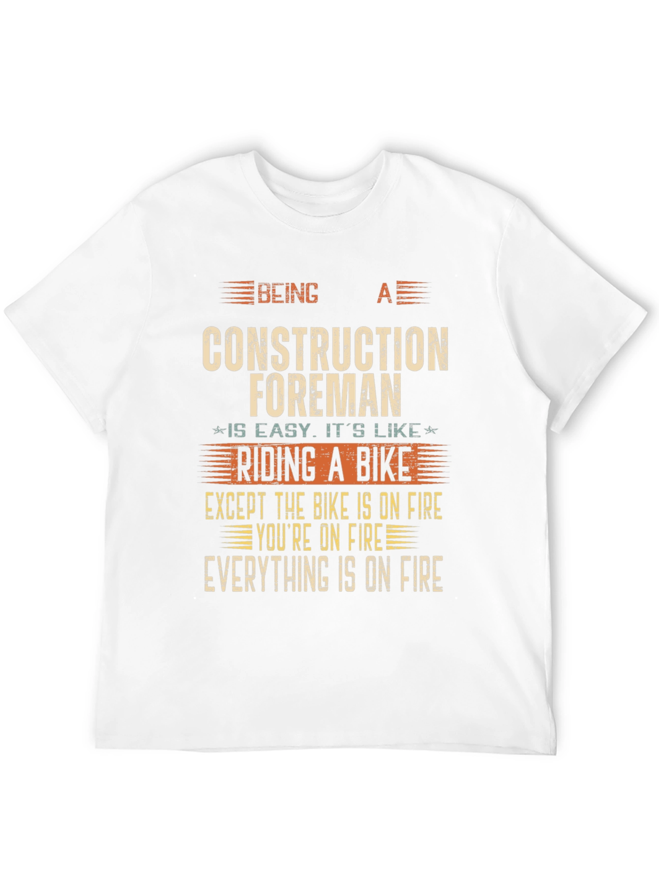 Black Construction Foreman Funny T-Shirt view 12
