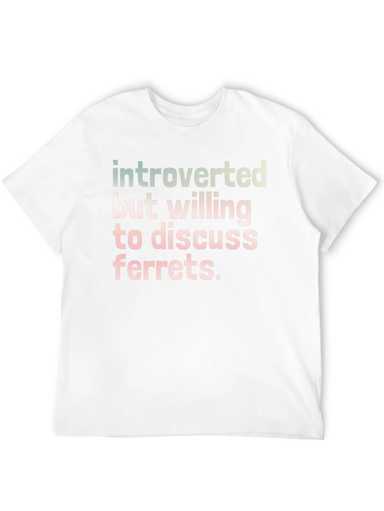 Black Introverted Ferret Discussion T-Shirt view 12