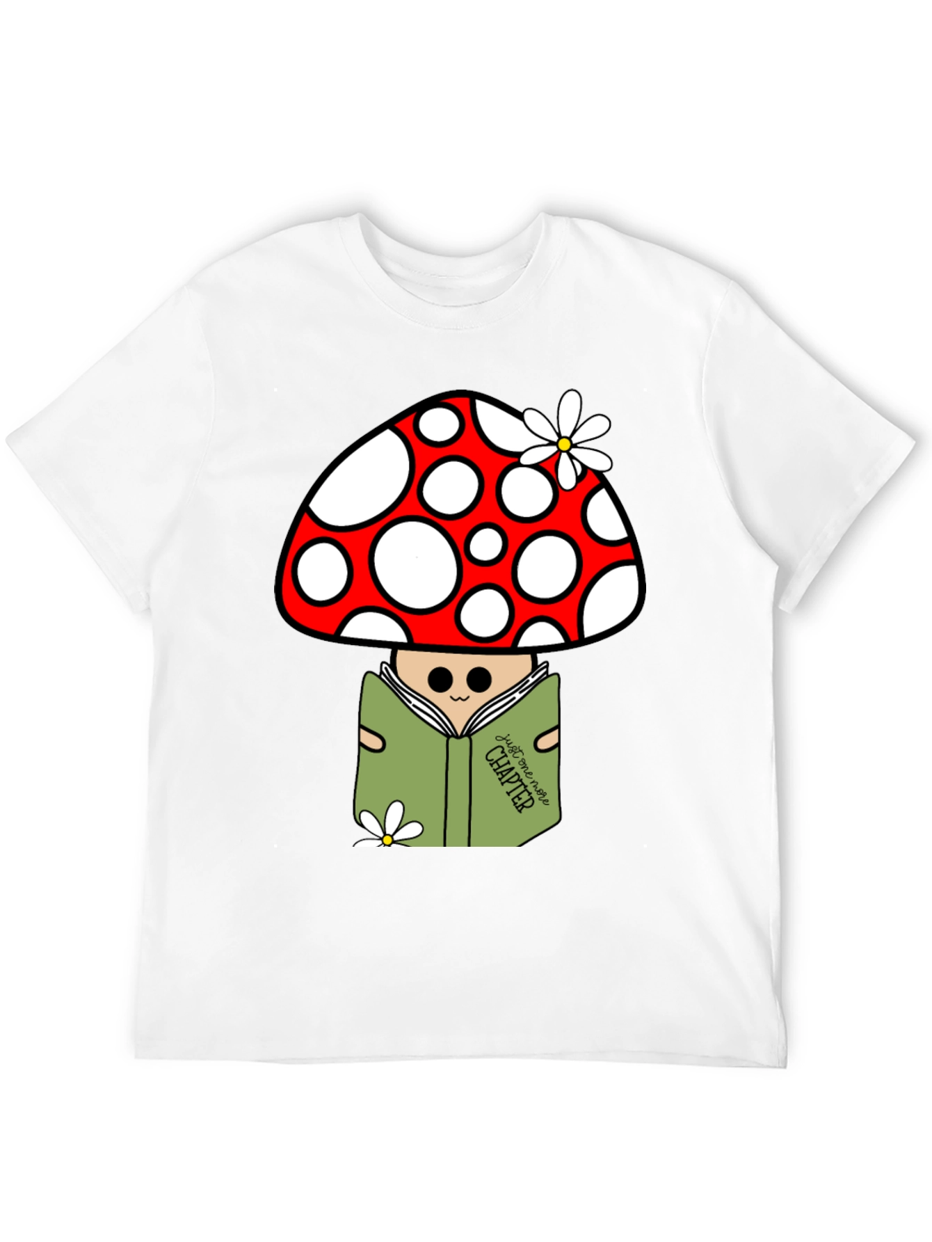 Black Mushroom Reader Graphic T-Shirt - Just One More Chapter view 12