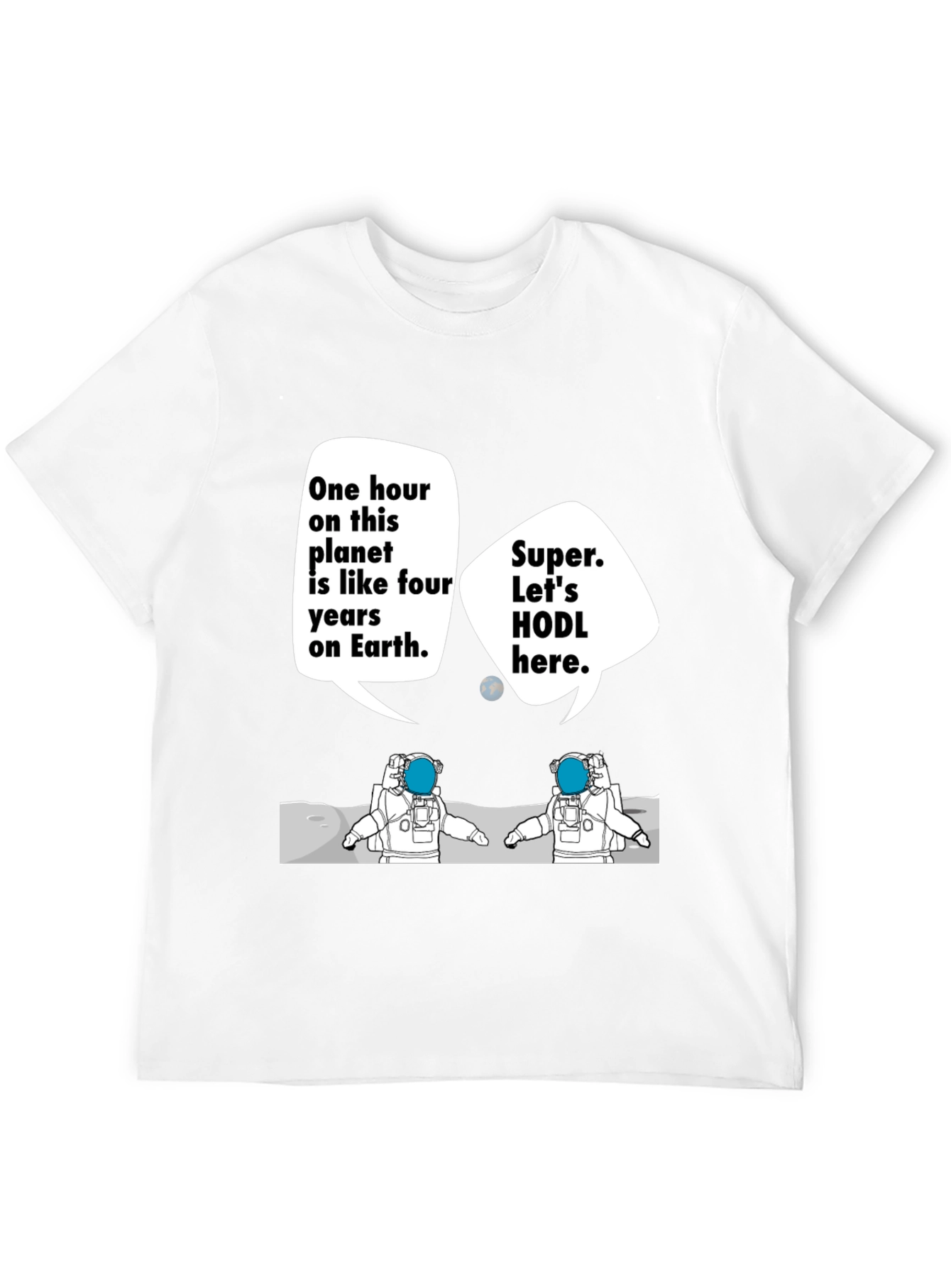 Black HODL Astronauts Black T-Shirt - Crypto Meme view 12
