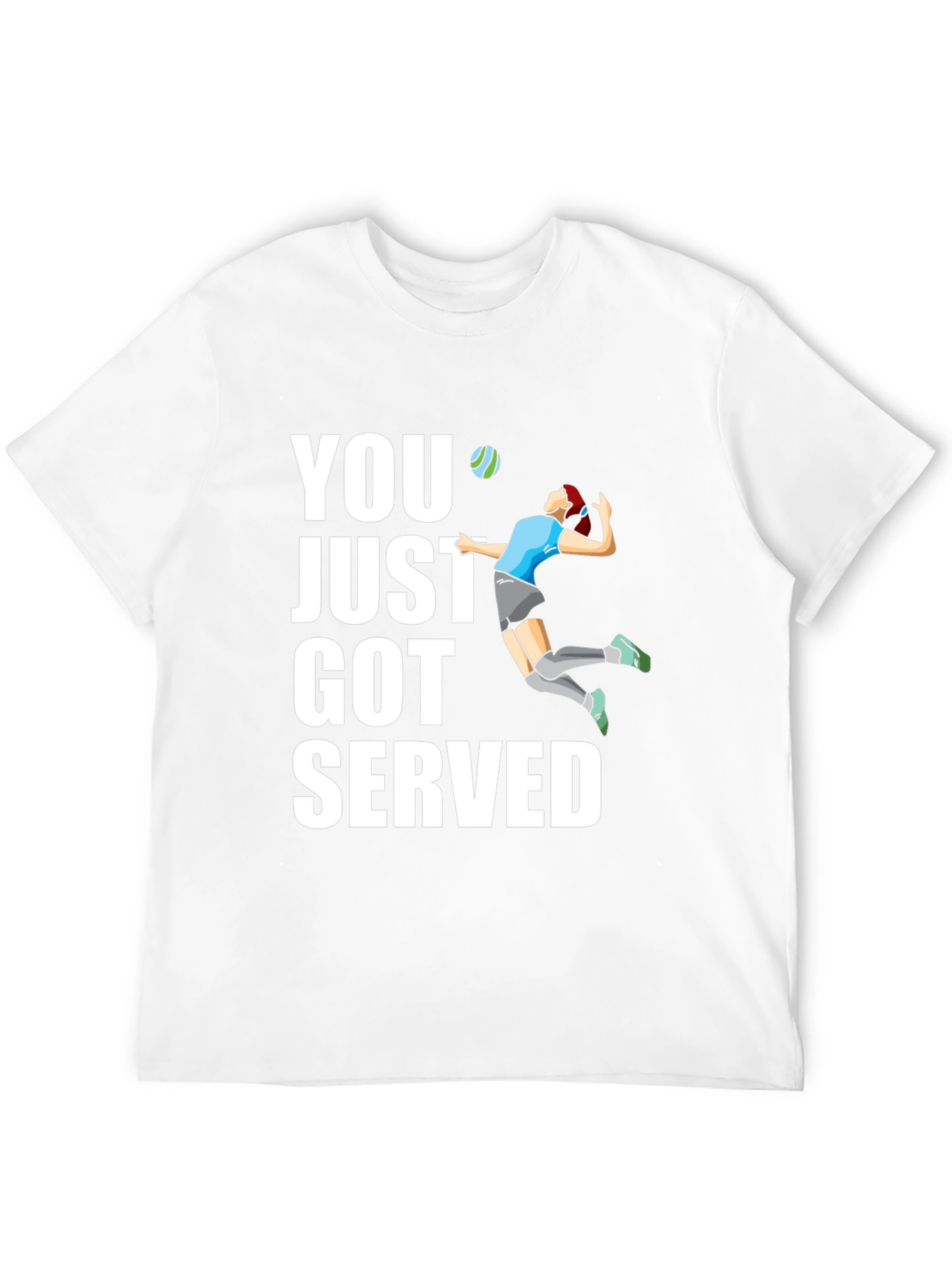 Black Volleyball Serve Graphic T-Shirt view 12