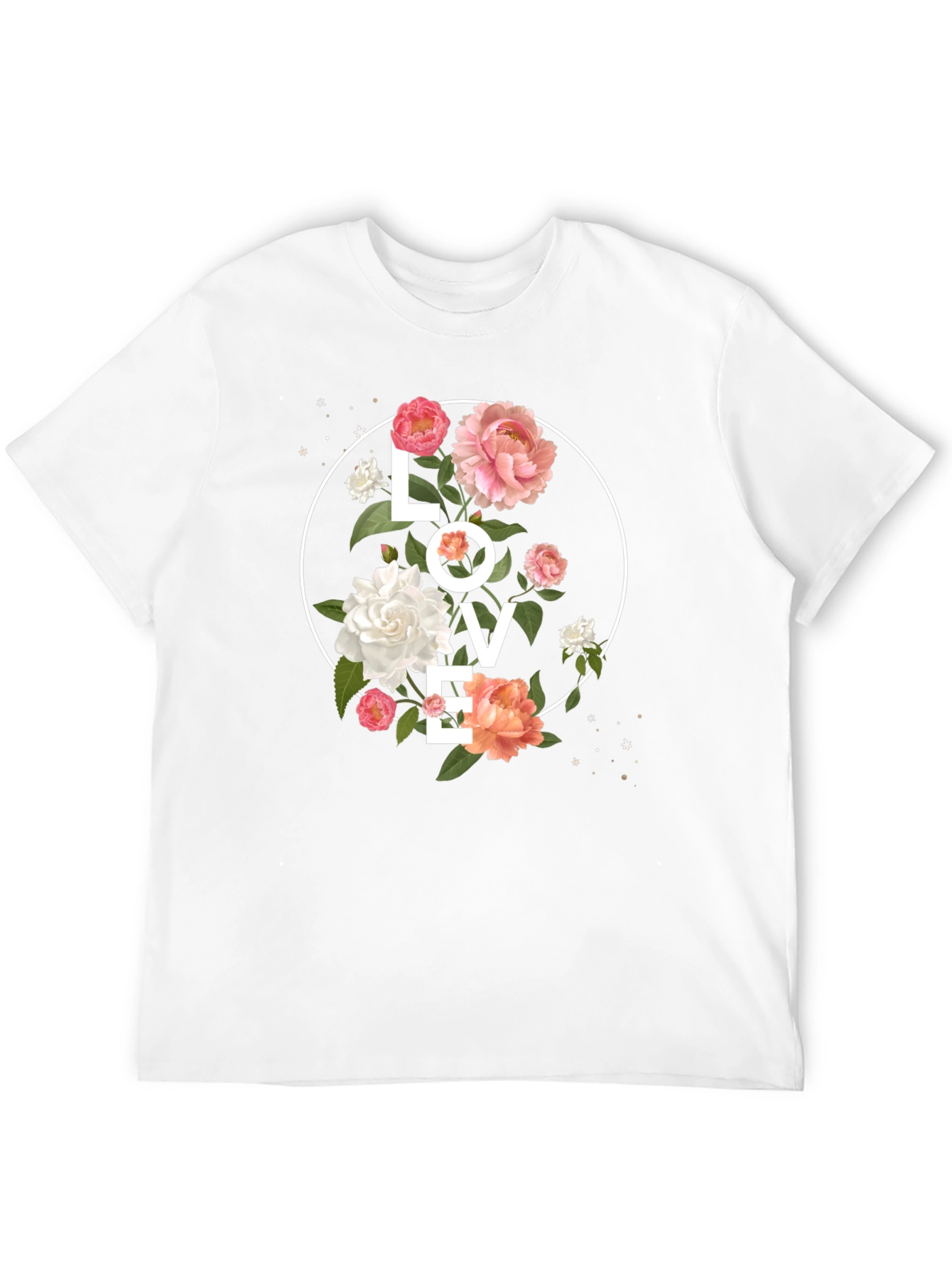 Black Floral LOVE Graphic Tee - Stylish Black T-Shirt view 12