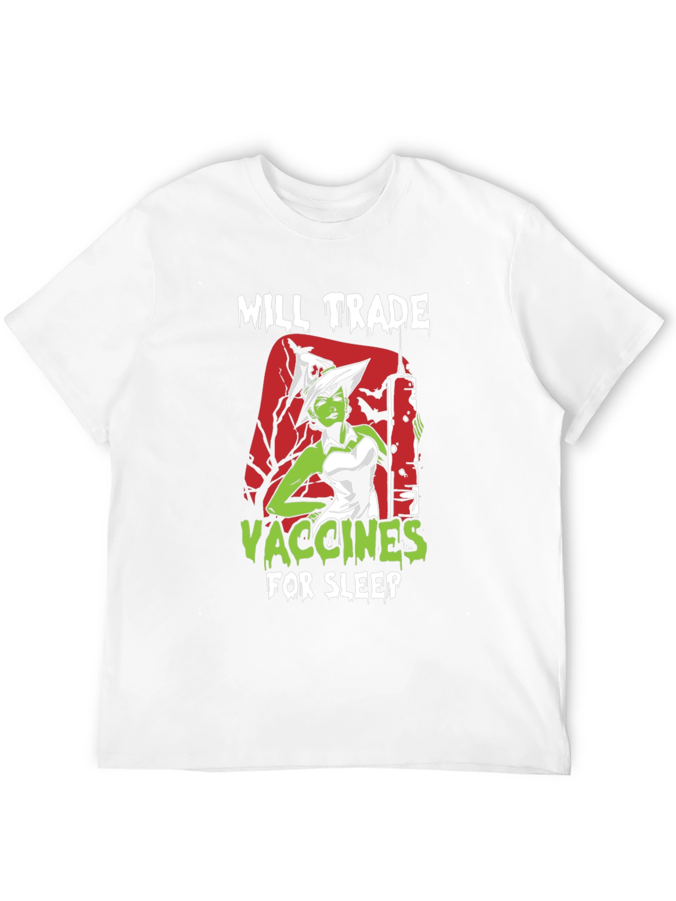 Black Will Trade Vaccines For Sleep T-Shirt view 12
